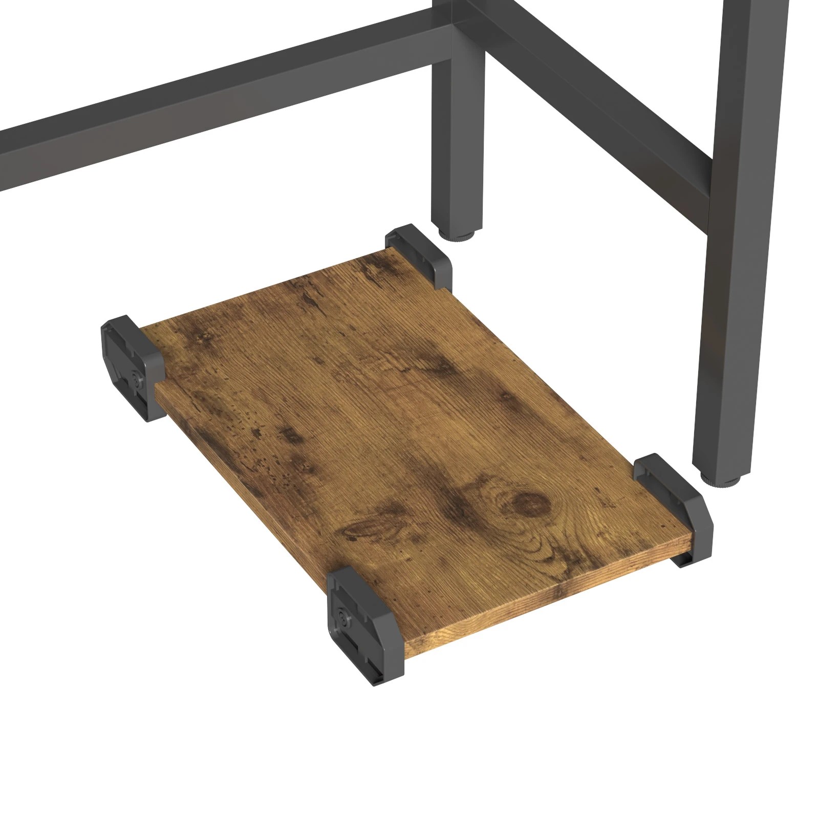 6 Advwin L-shaped Corner Desk With Laptop Stand Workstation Home Work Computer Desk Office Table - Brown, 6 of 9