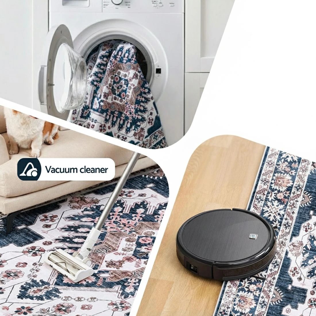 7 Artiss Floor Rug 240x340cm Large Washable Persian Area Rug Living Room - Blue, 7 of 9