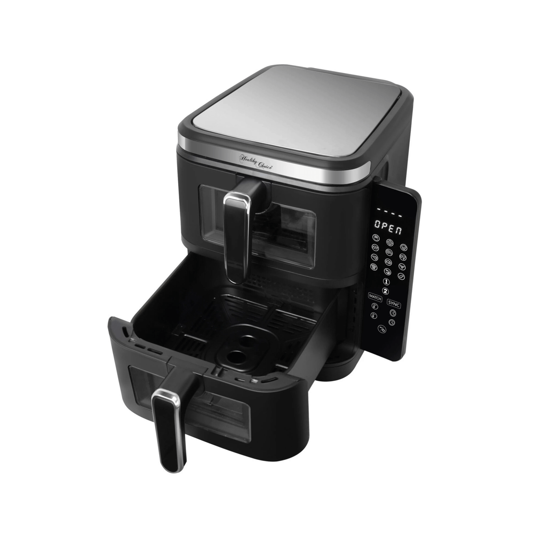 5 Healthy Choice 2400W 11L Double Decker Digital Dual Zone Air Fryer with 2 Cooking Zones & Foldable Screen, 5 of 9