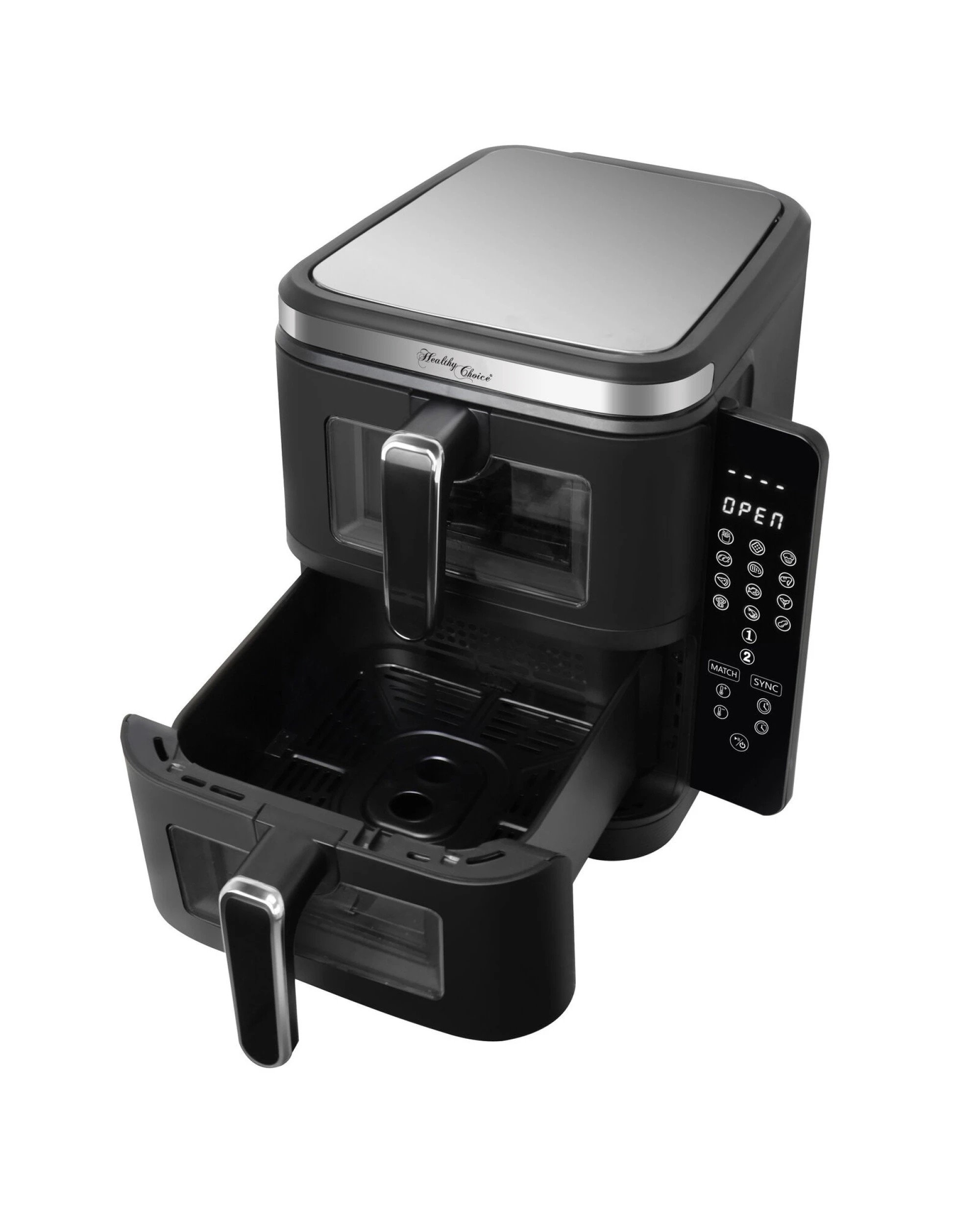 5 Healthy Choice 2400w 11l Double Decker Digital Dual Zone Air Fryer With 2 Cooking Zones & Foldable Screen, 5 of 9