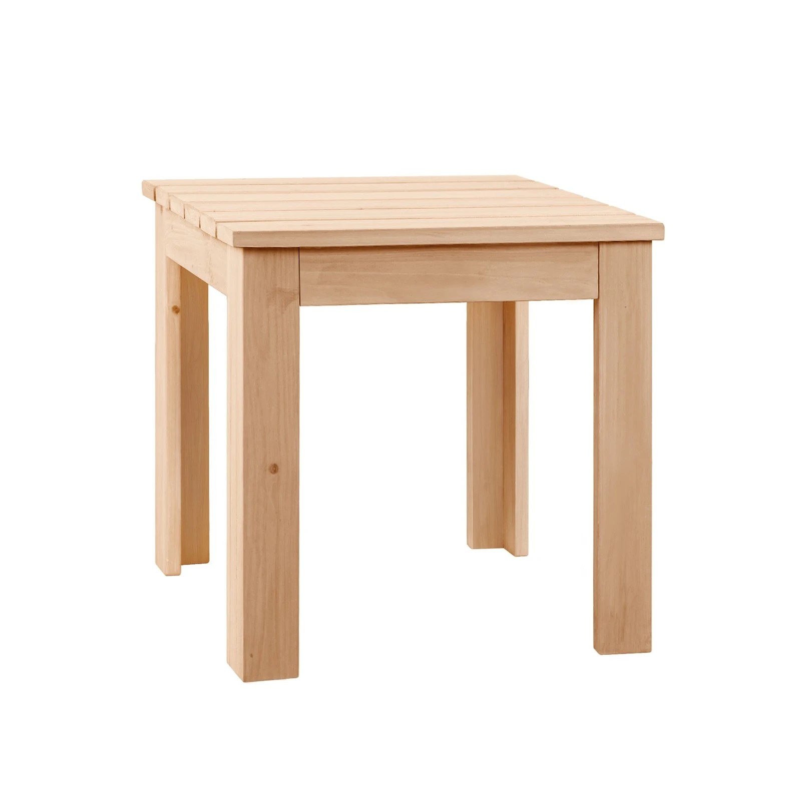 6 Alfordson Wooden Side Desk Coffee Table Outdoor Furniture Patio Garden - Natural, 6 of 9