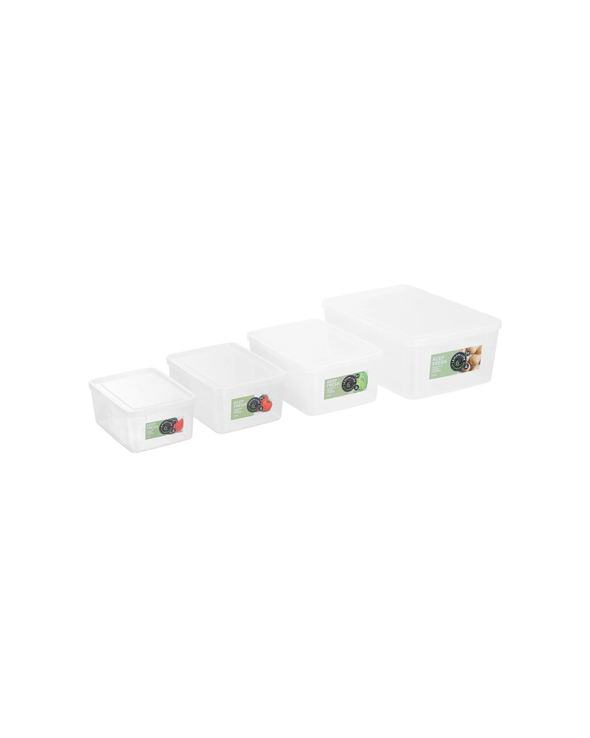 4 Lemon & Lime 6PK Keep Fresh Food Container 2.3L BPA Free Freezer Safe - Clear, 4 of 5