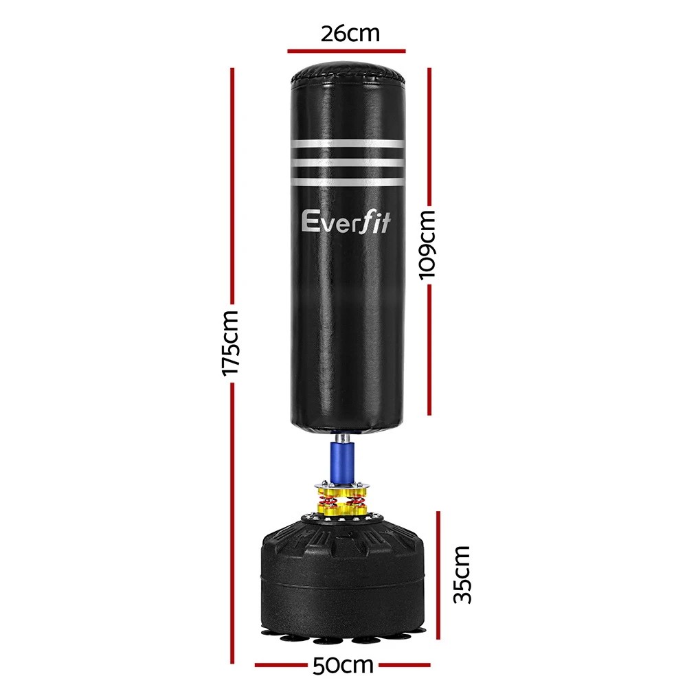2 Everfit Boxing Punching Bag Stand 175CM Home Gym Training - Black, 2 of 6