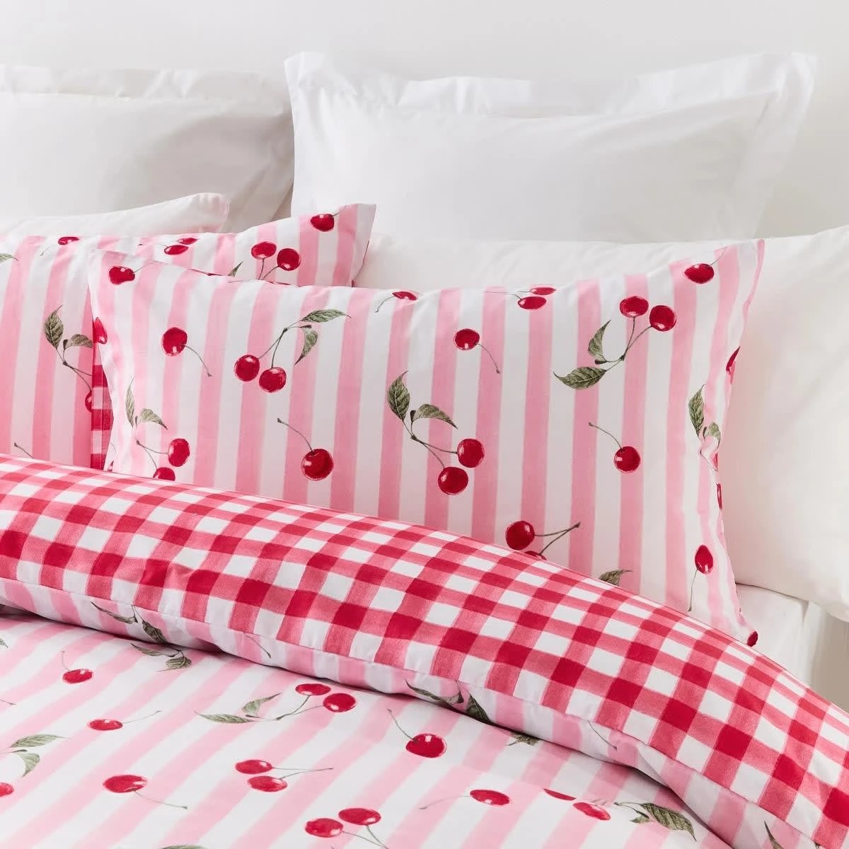 3 Cherry Cotton Rich Reversible Quilt Cover Set - Double Bed, 3 of 7