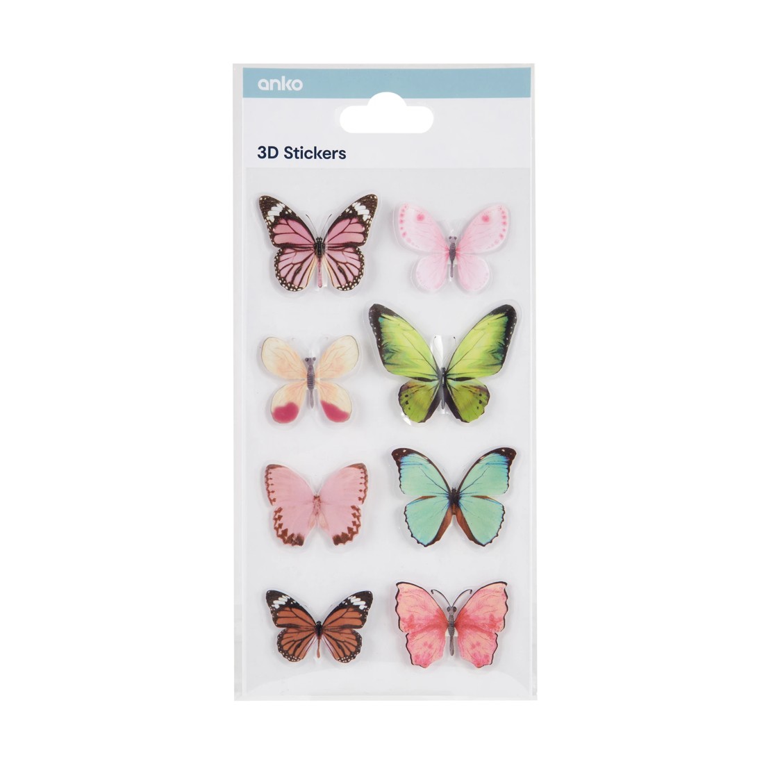 1 3D Stickers Sheet - Butterfly, 1 of 2