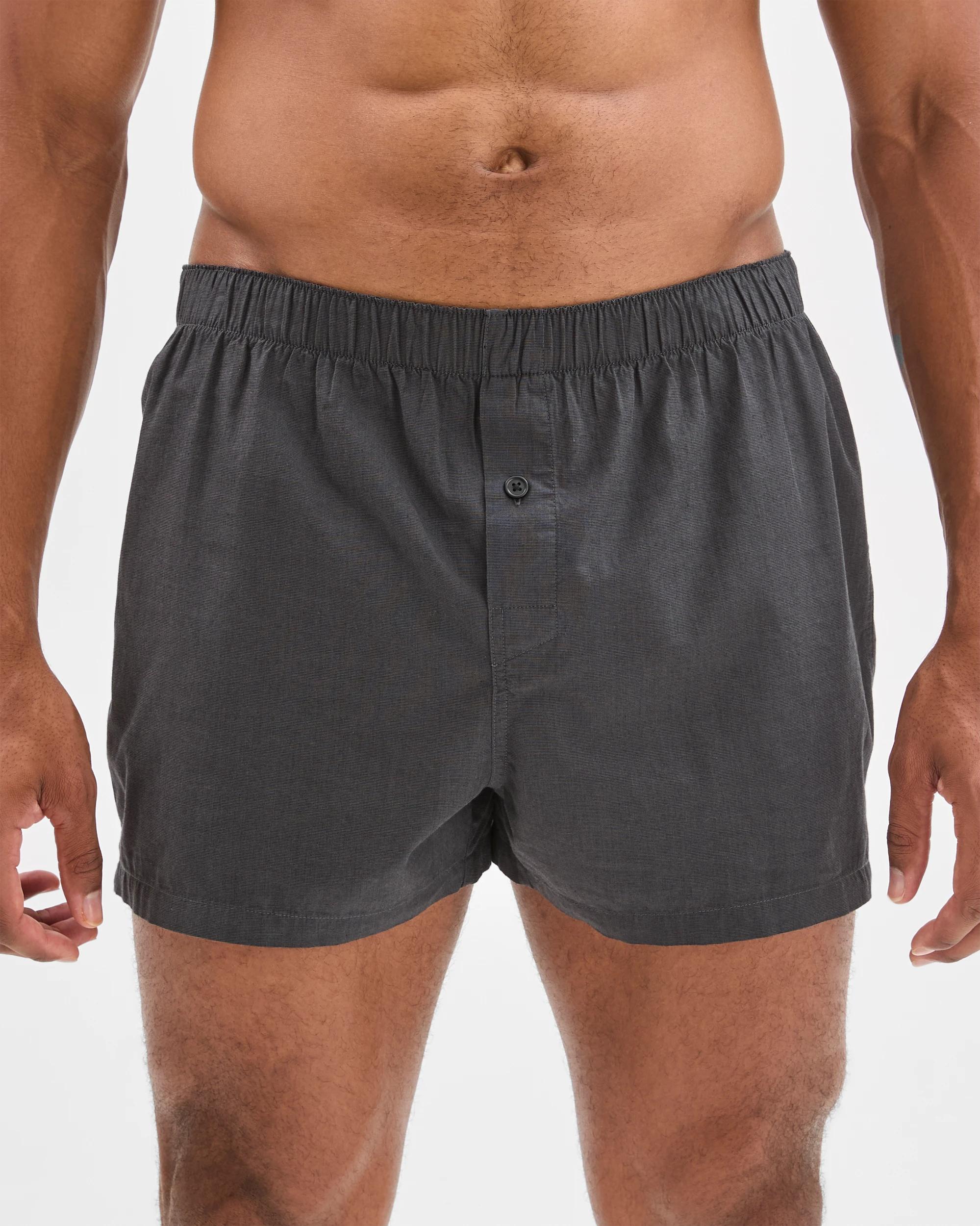 4 Maxx 3 Pack Woven Boxer Shorts BLACK CHECK, 4 of 4