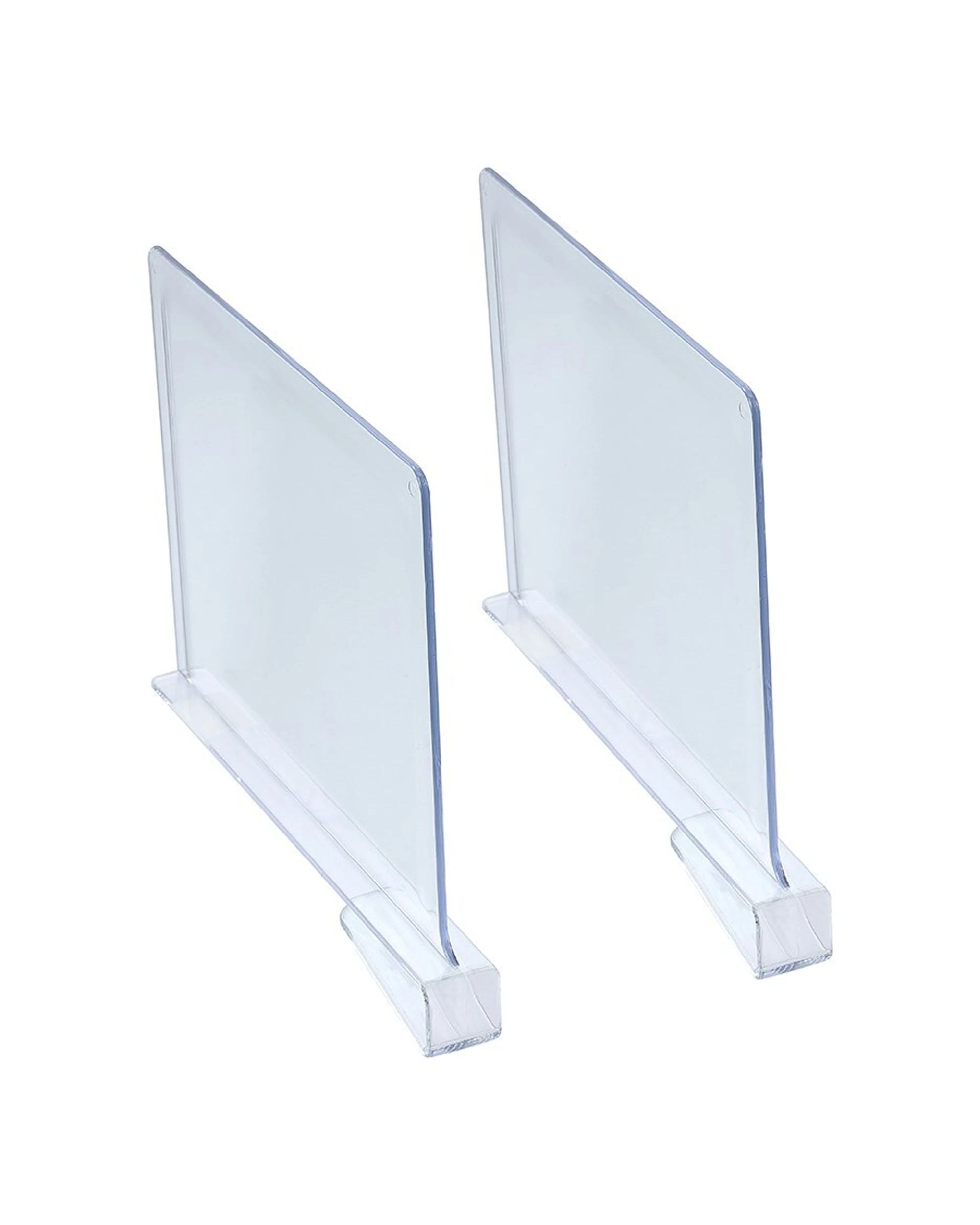 7 Boxsweden 2pc Crystal Shelf Adjustable Divider Organiser Durable 28cm - Clear, 7 of 7