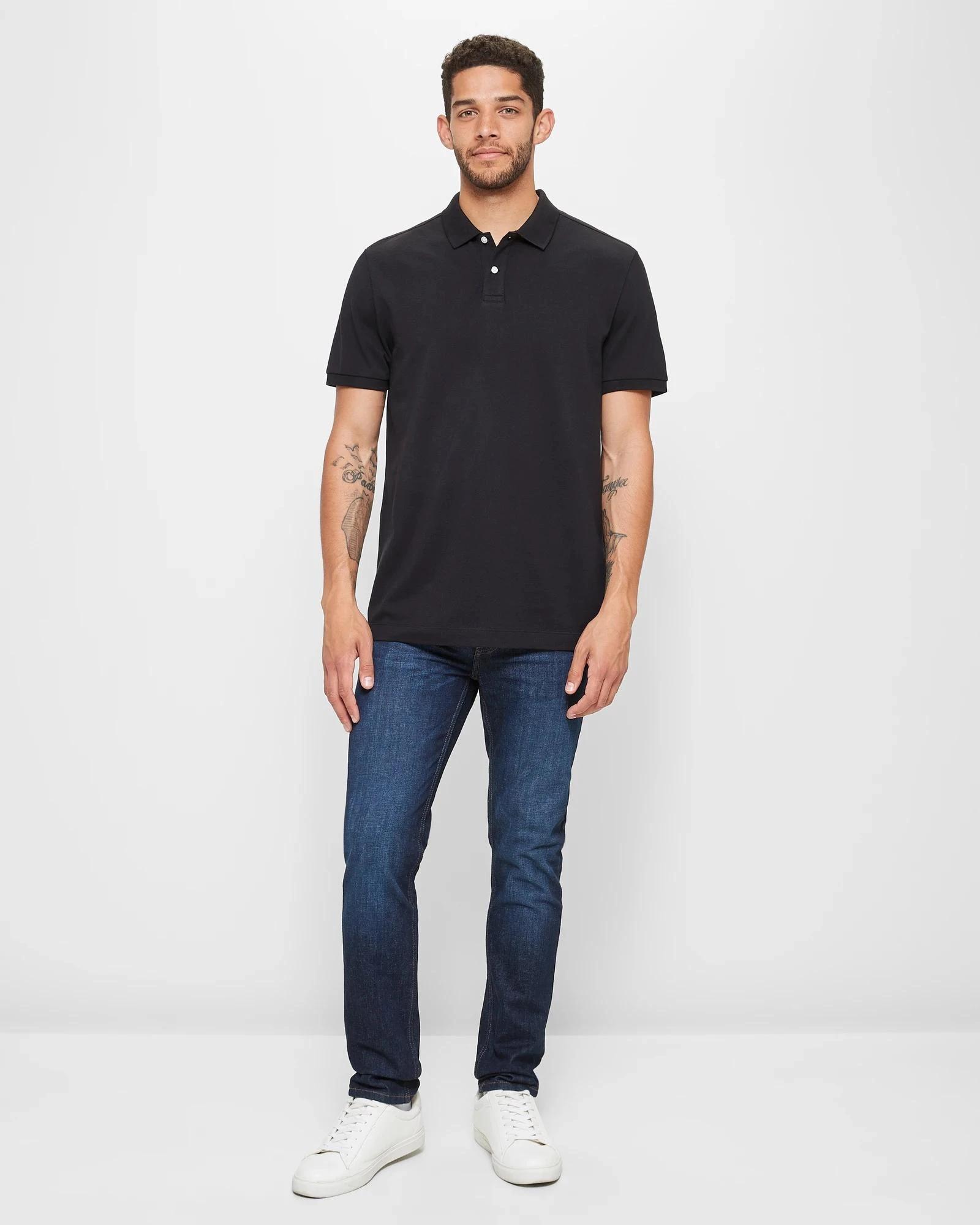 2 Target Australian Cotton Pique Polo Shirt BLACK, 2 of 6