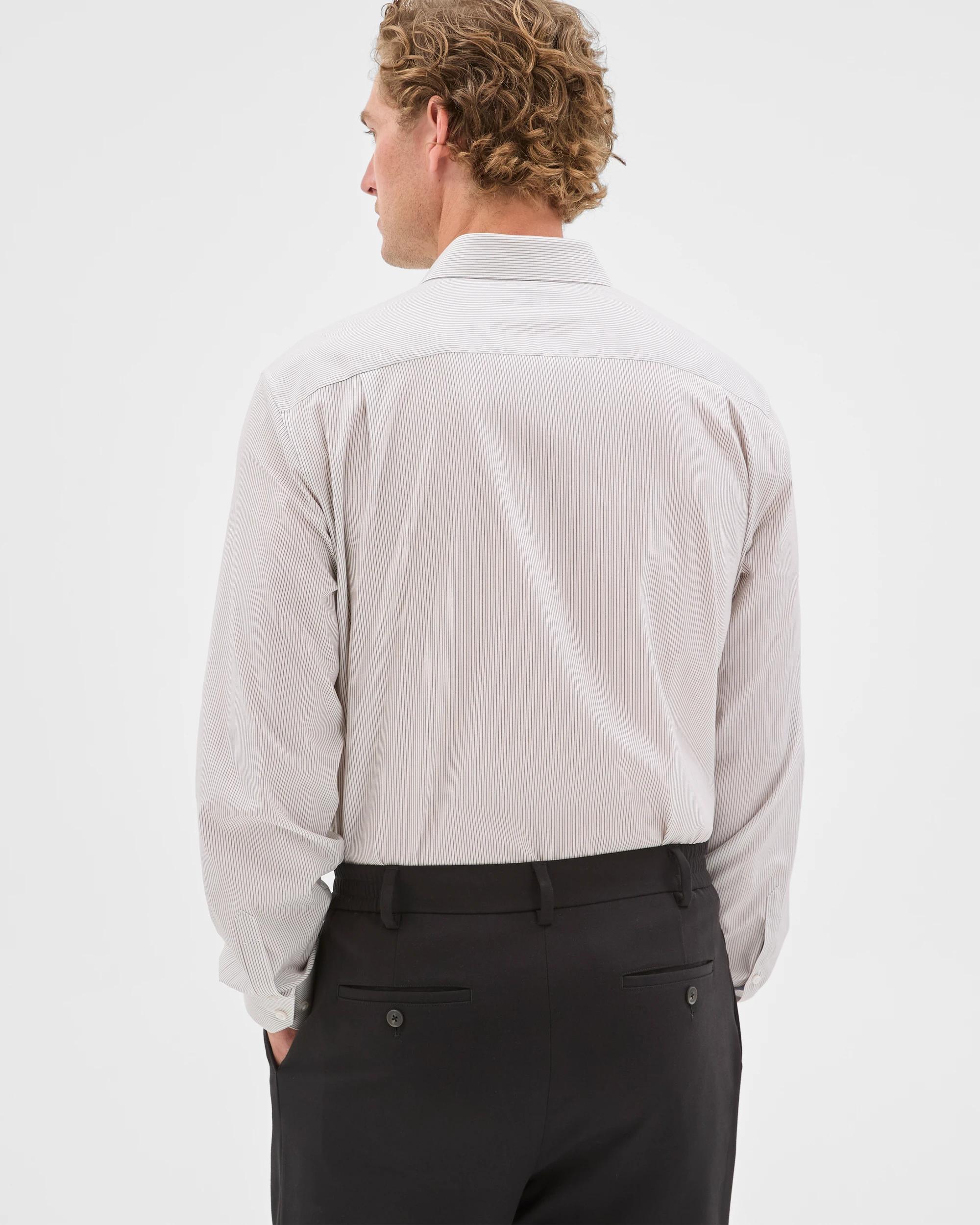 7 Preview Australian Cotton Business Shirt BROWN STONE, 7 of 7