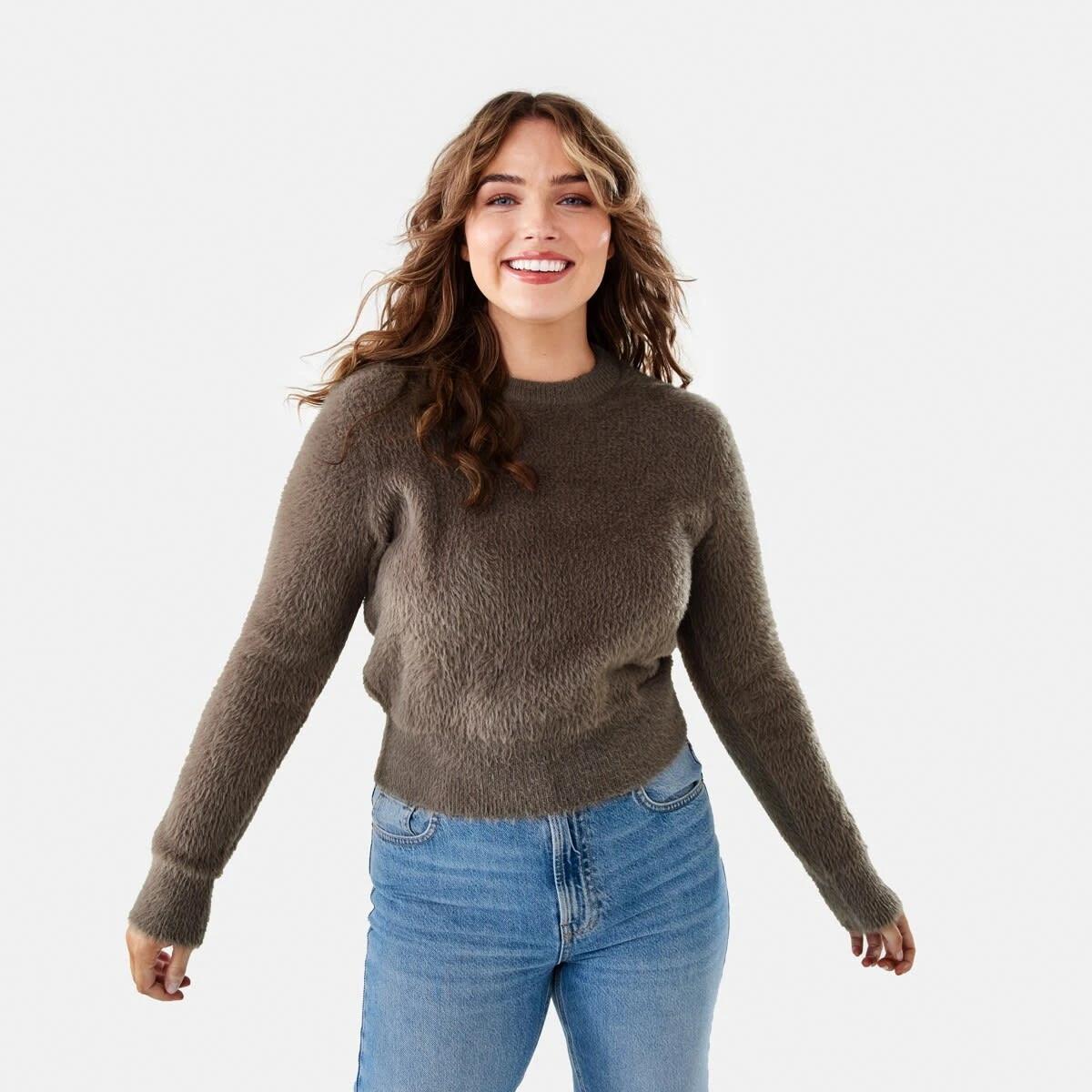 1 Eyelash Jumper Taupe Brn, 1 of 7
