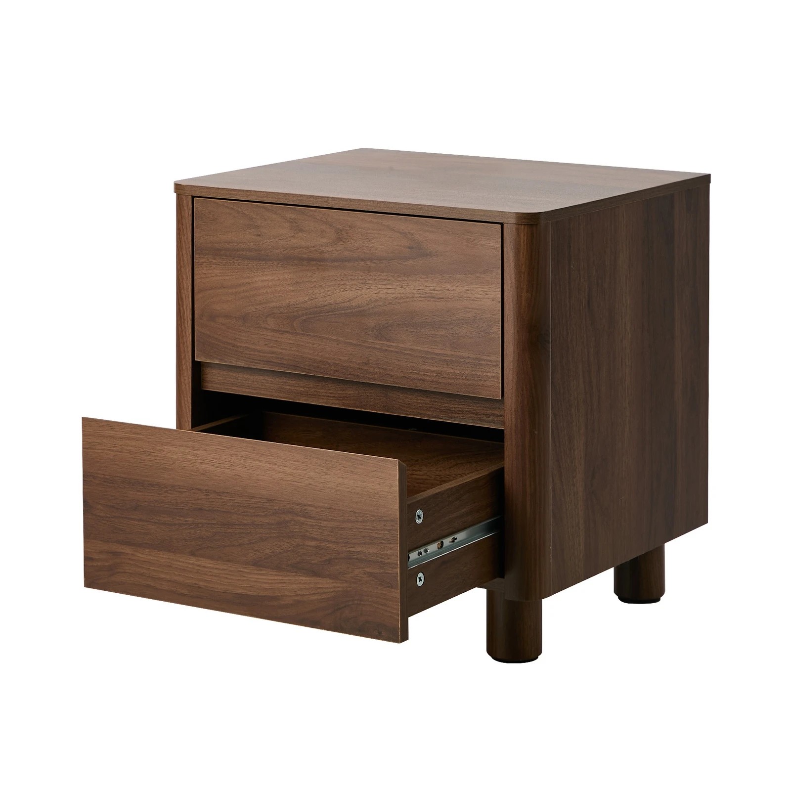 8 Oikiture Bedside Table 2 Drawers Storage Cabinet Nightstand Side Table - Brown, 8 of 9