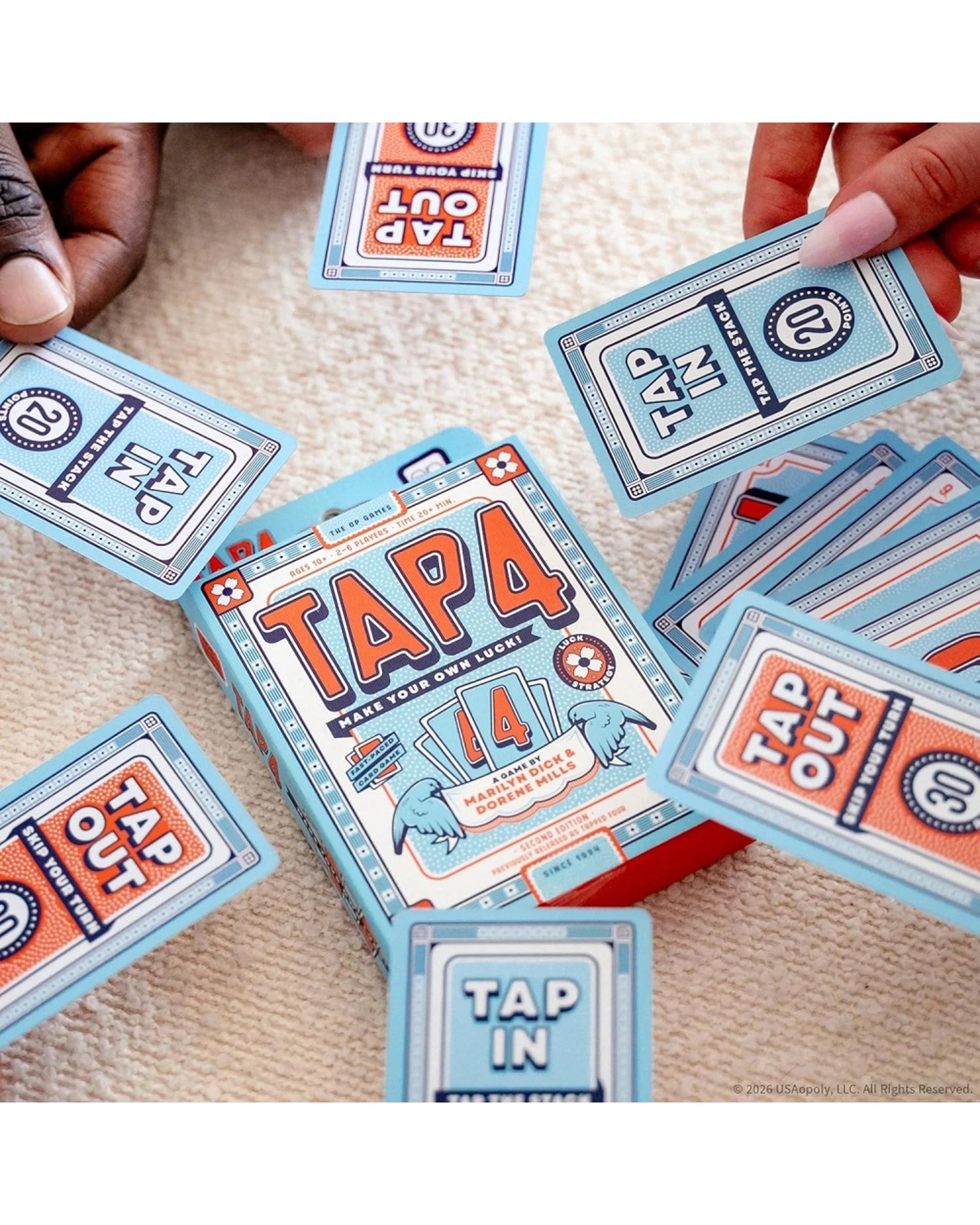 3 USAopoly Tap 4 Card Game Fast Paced Strategic Play 2 to 6 Players - Multi, 3 of 3