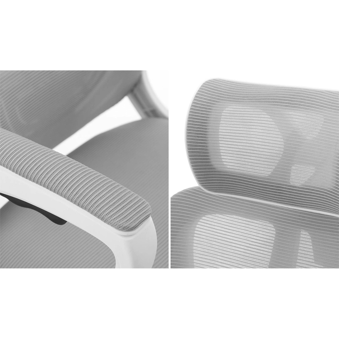 7 Oikiture Mesh Office Chair Adjustable Lumbar Support Reclining
 - White, 7 of 10