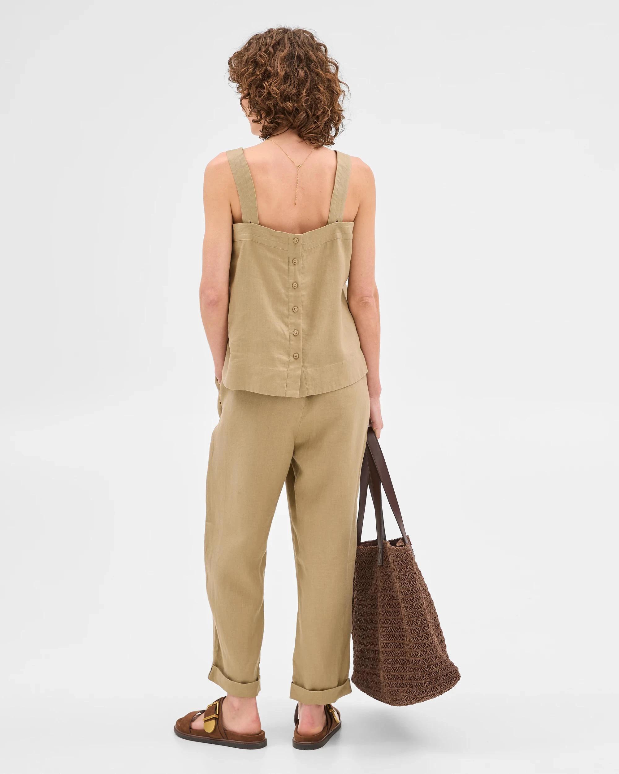 6 Target European Linen Stitch Detail Cami QUINOA, 6 of 7