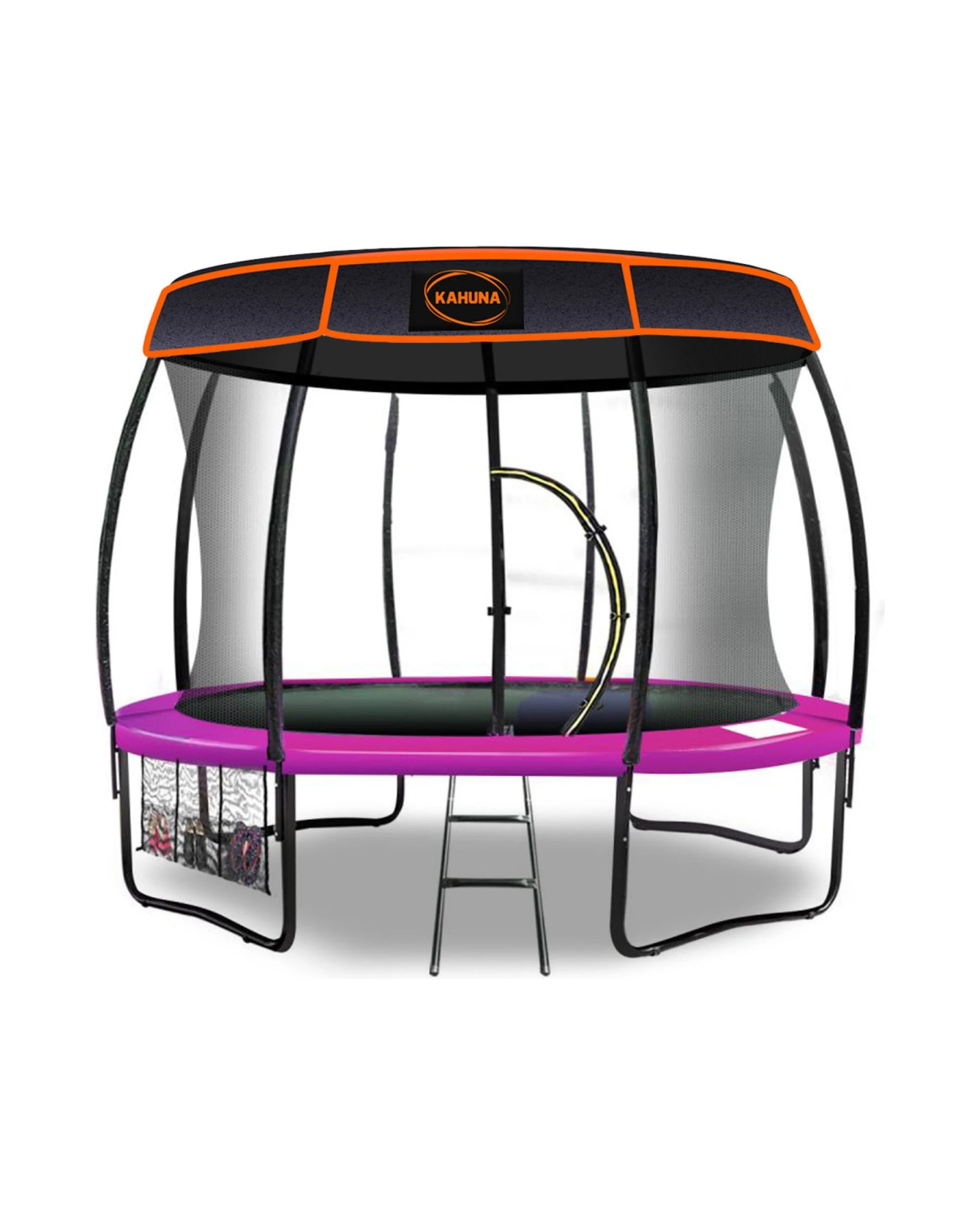 1 Kahuna Trampoline 8 ft with Roof - Pink, 1 of 5