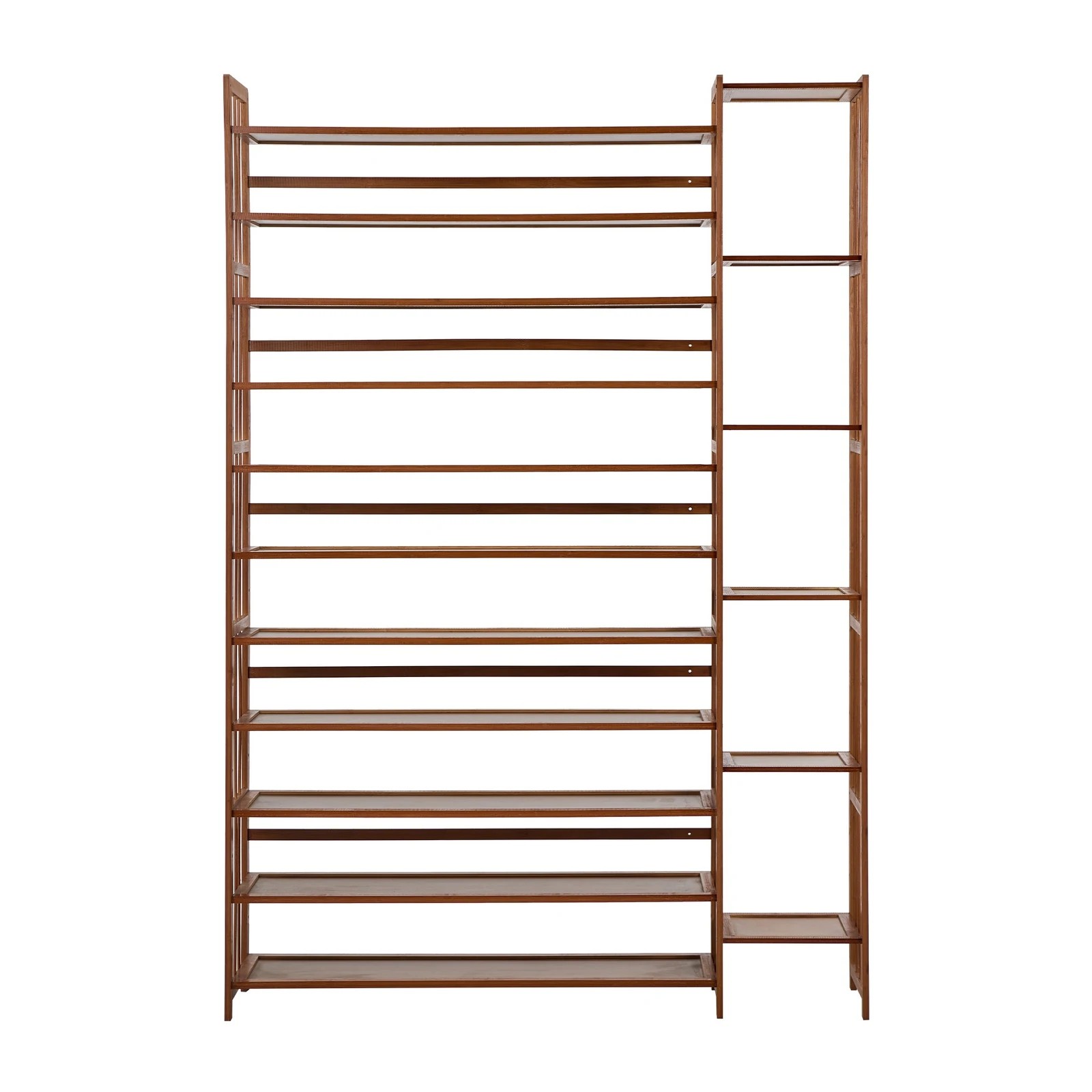 5 Oikiture Shoe Rack Organizer Bamboo Stand 11 Shelves with Boots Storage - Brown, 5 of 7