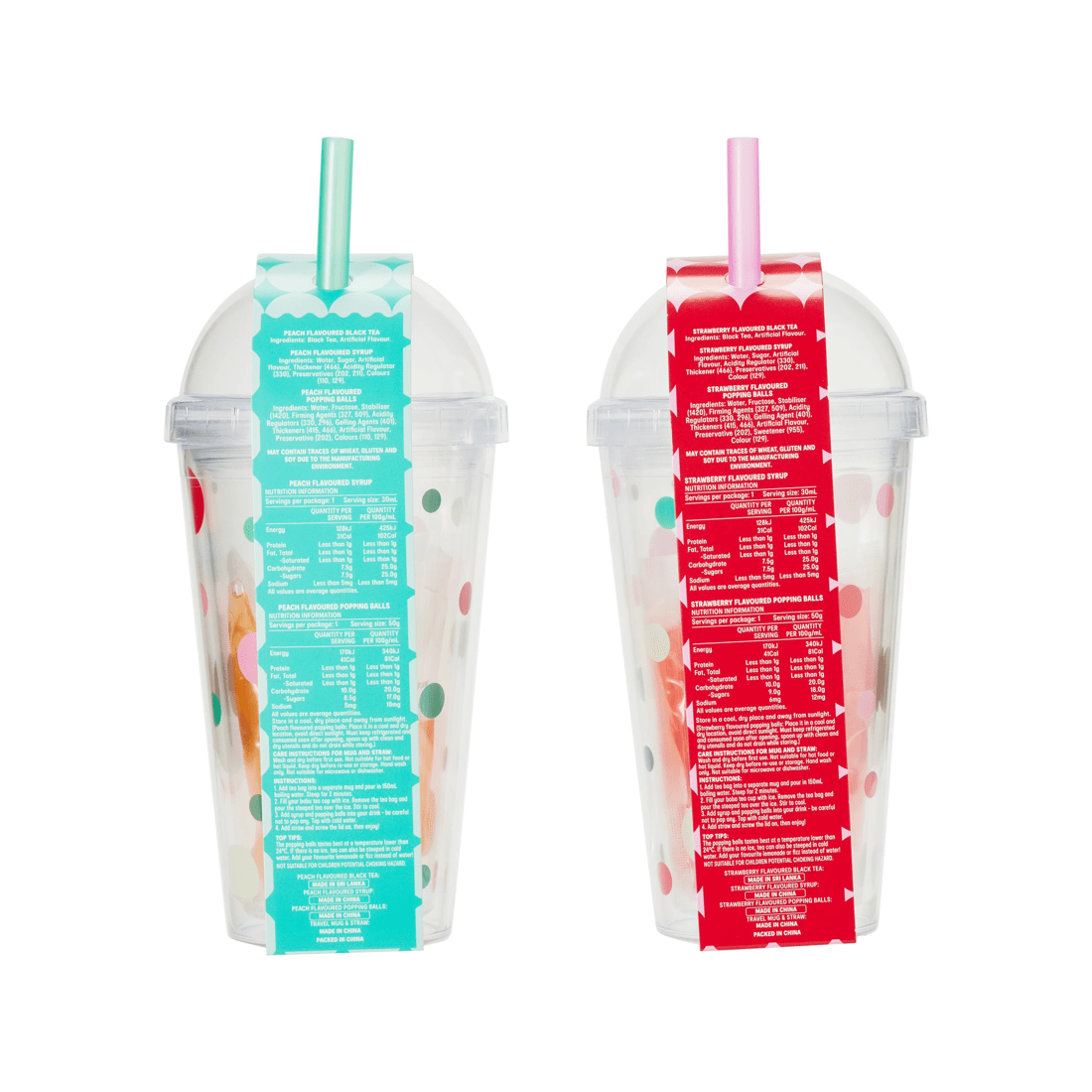 6 Boba Tea On The Go Set - Assorted, 6 of 6