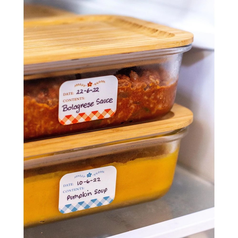 6 Avery 8UP Freezer-Safe Kitchen Labels Gingham 5 Sheets, 6 of 6