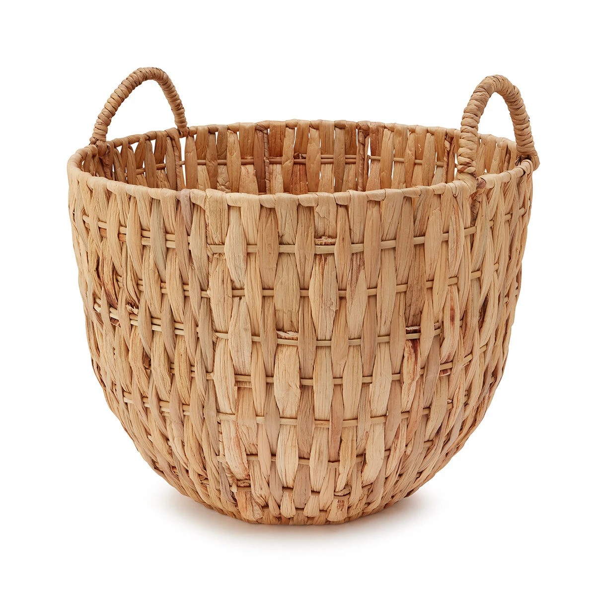 1 Round Natural Detail Basket - Brown, 1 of 8