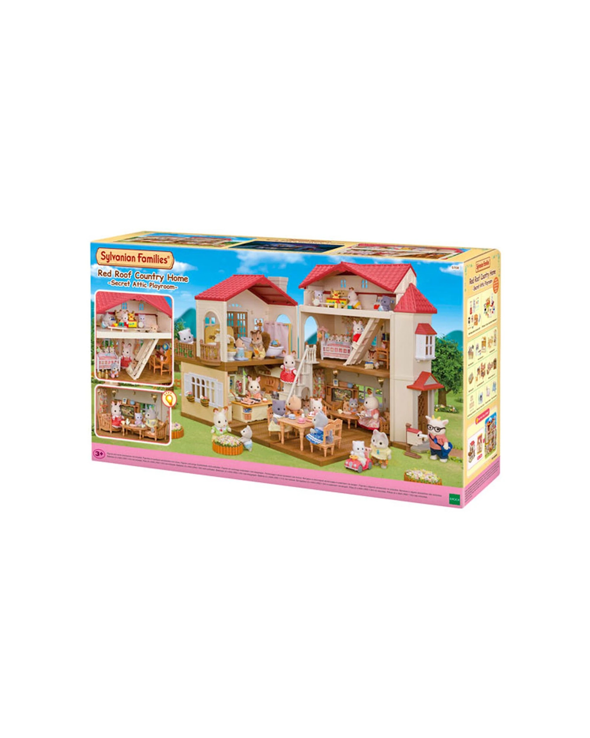 2 Sylvanian Families Roof Country Home With Attic Dollhouse For Kids 3 Years Plus - Red, 2 of 3