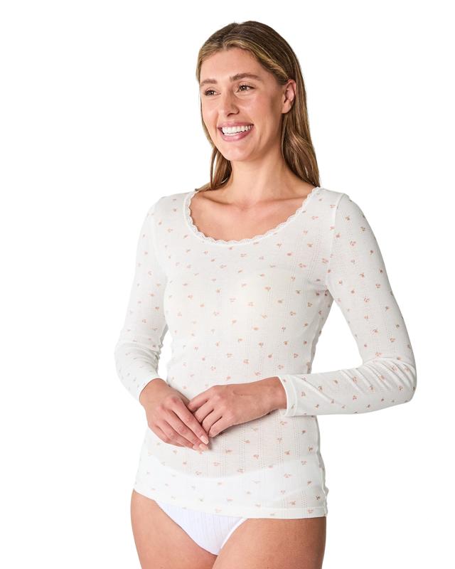 Pointelle Long Sleeve Thermal