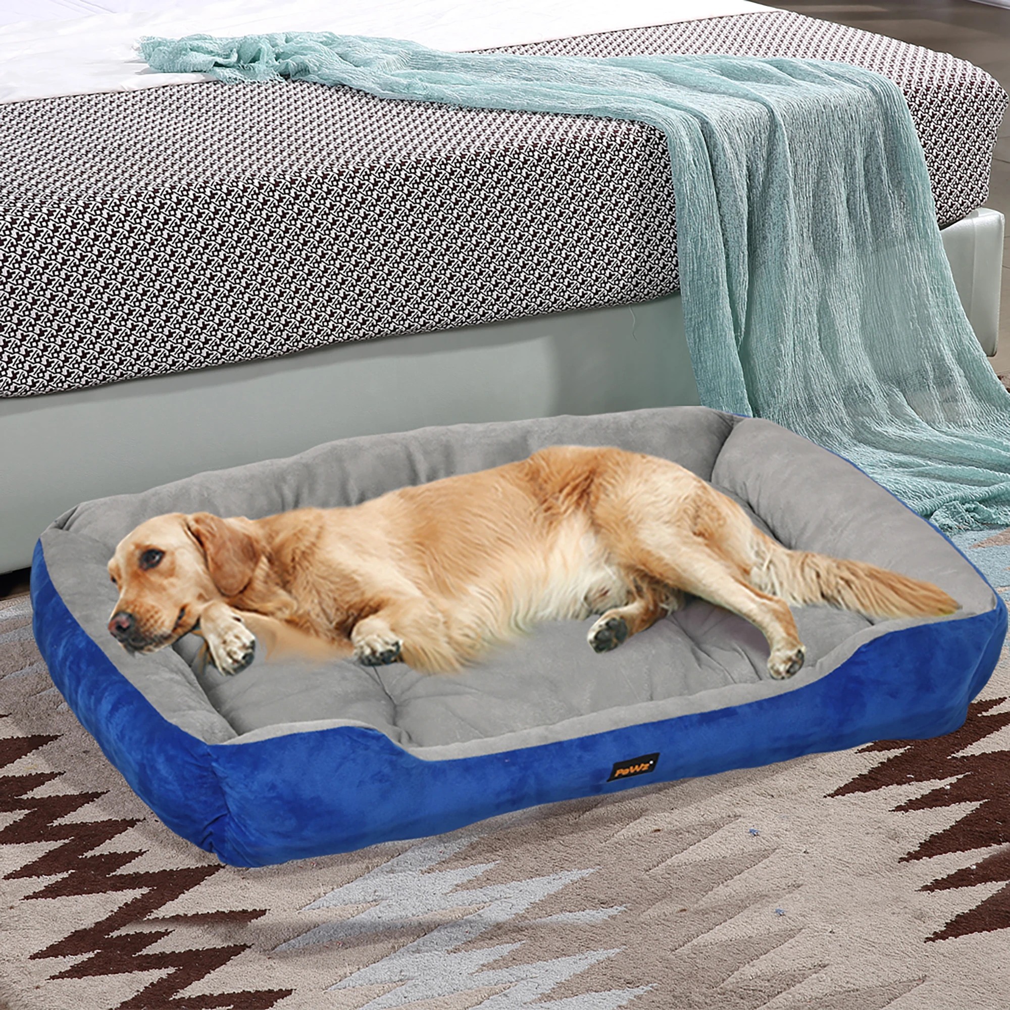 7 Pawz Dog Calming Bed Xxl Navy Blue, 7 of 7