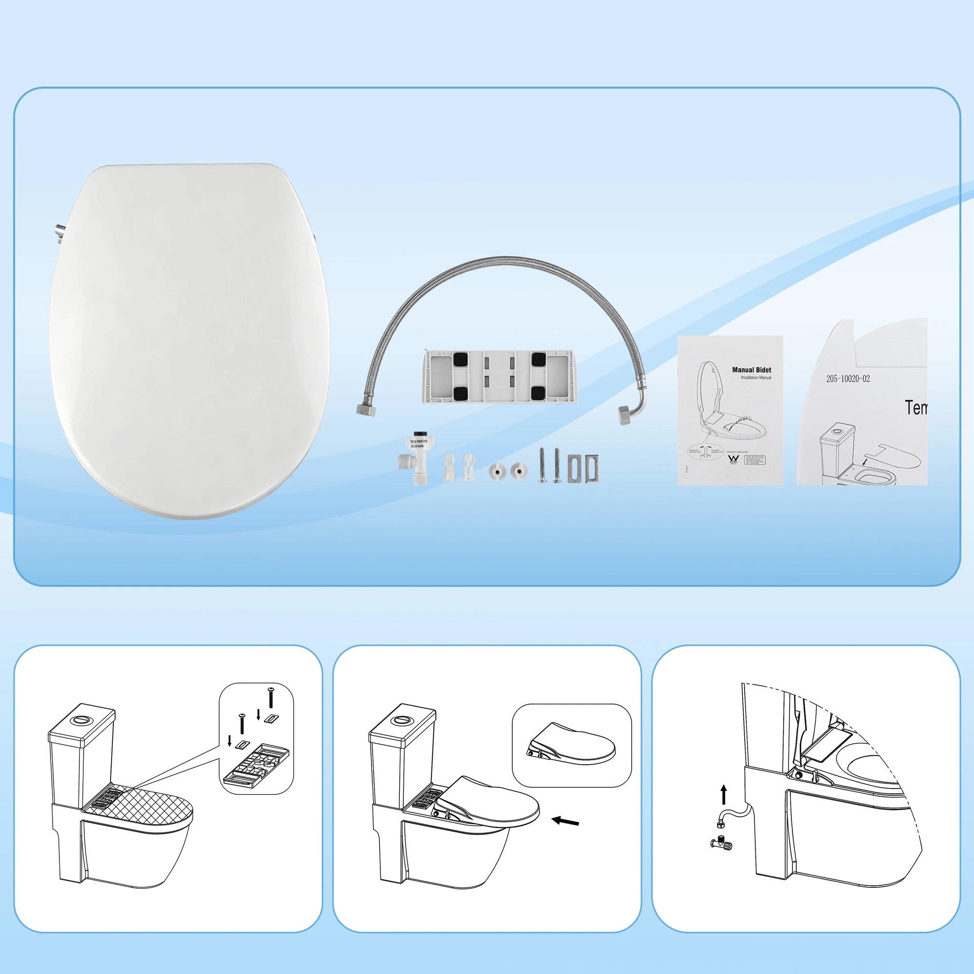 7 Cefito Non Electric Bidet Toilet Seat O-Shape - White, 7 of 8