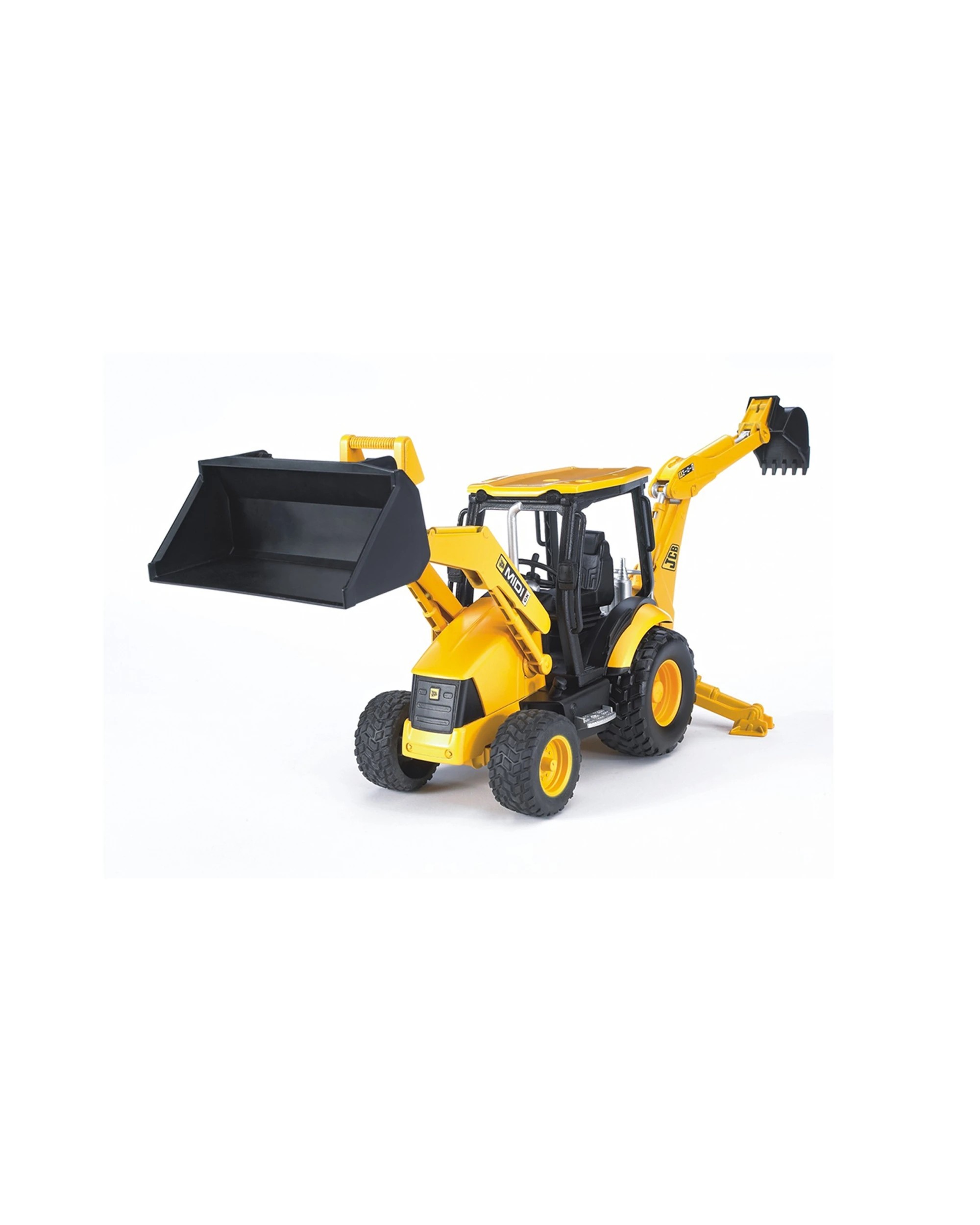 5 Bruder Jcb Backhoe Loader Toy 1 16 Scale 34cm Kids Construction Vehicle Age 3 Plus - Yellow, 5 of 5