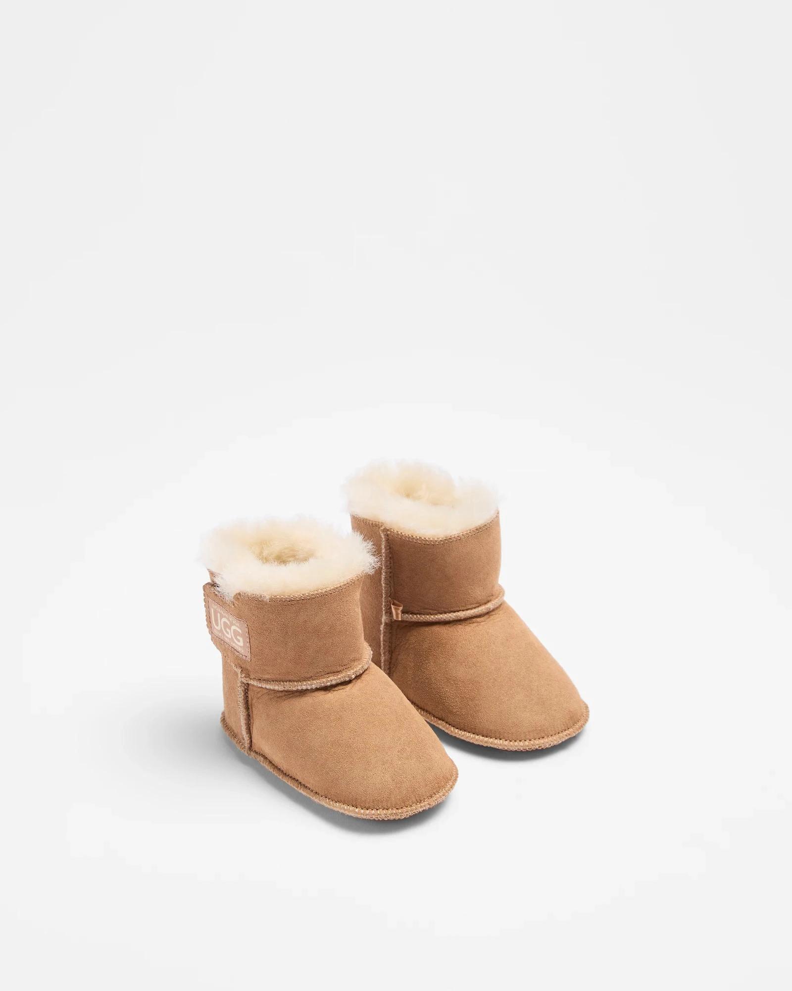 2 Australian Design Ugg Boots and Slippers Baby Sheepskin and Leather Slipper Boot CHESTNUT, 2 of 3