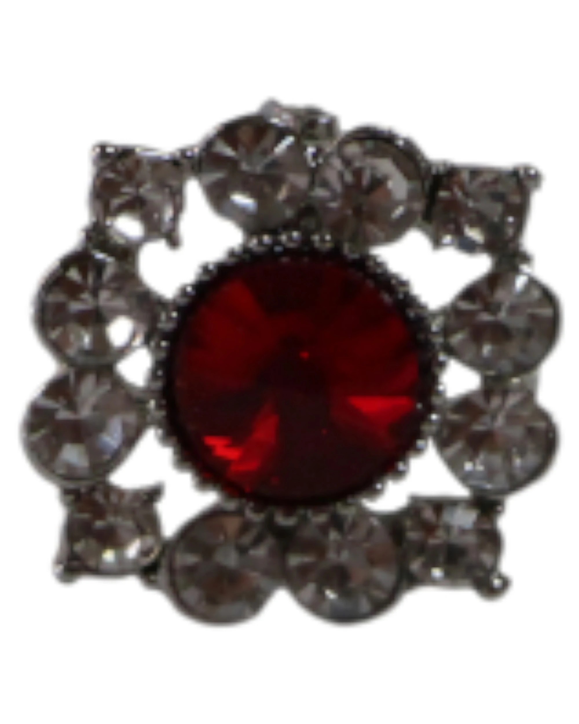 1 Zasel Red Square Brooch Blazer Shirt Pin - Multi, 1 of 3