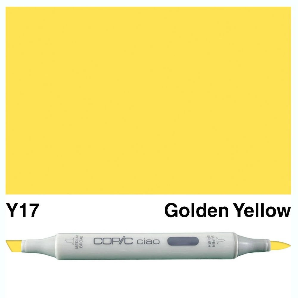 3 Copic Ciao Dual Nib Marker Y17 Golden Yellow, 3 of 3