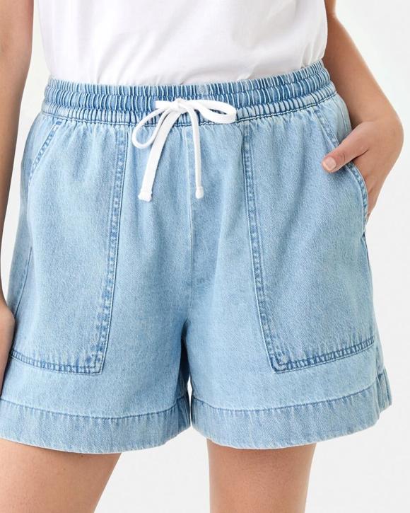 Patch Pocket Denim Shorts