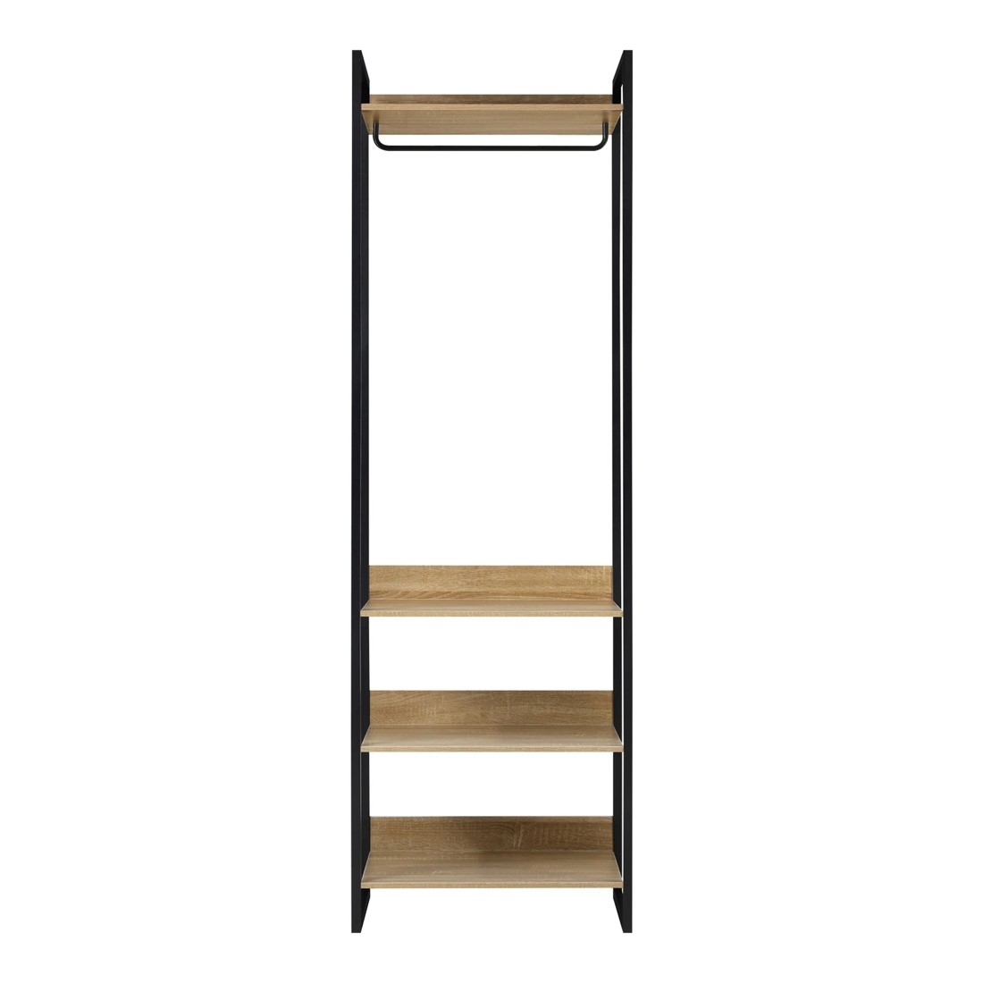6 Oikiture Clothes Rack Open Wardrobe Garment Coat 4 Shelves Hanging Rail Metal
 - Natural, 6 of 10