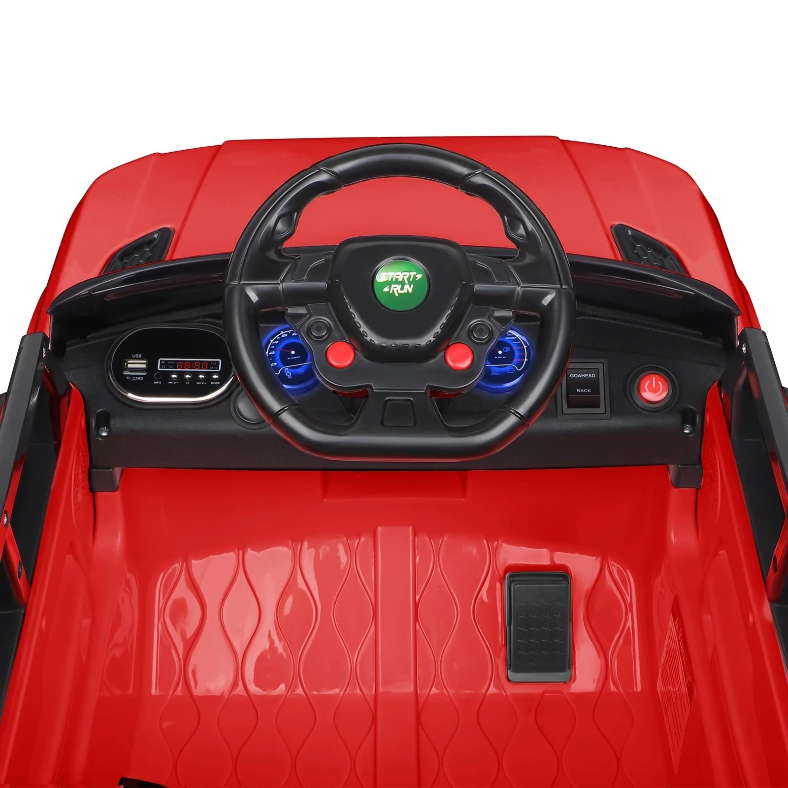 10 Alfordson Kids Ride On Car 12V Eletric Motor Remote Car Toy MP3 LED Light - Red, 10 of 10