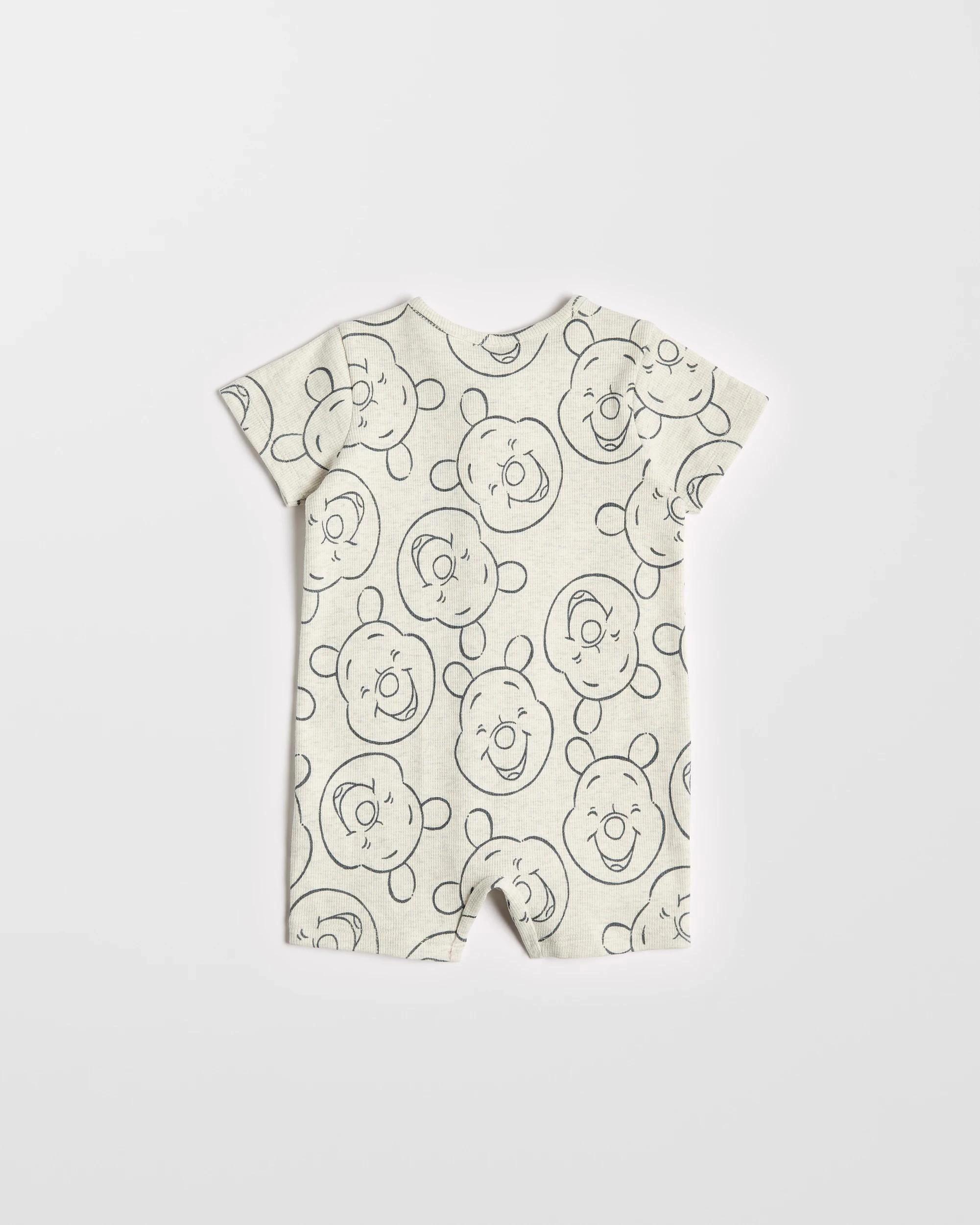 3 Baby Disney Organic Cotton Waffle Romper WINNIE THE POOH, 3 of 3