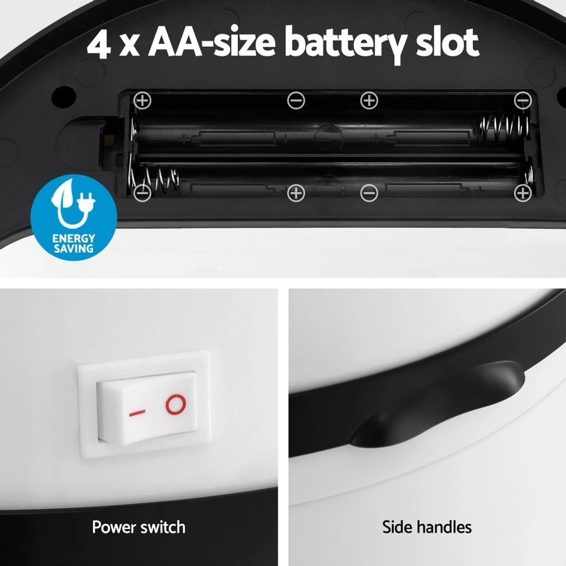 6 Devanti Sensor Bin Motion Rubbish Bins Kitchen Automatic Trash Can 9L - White, 6 of 6