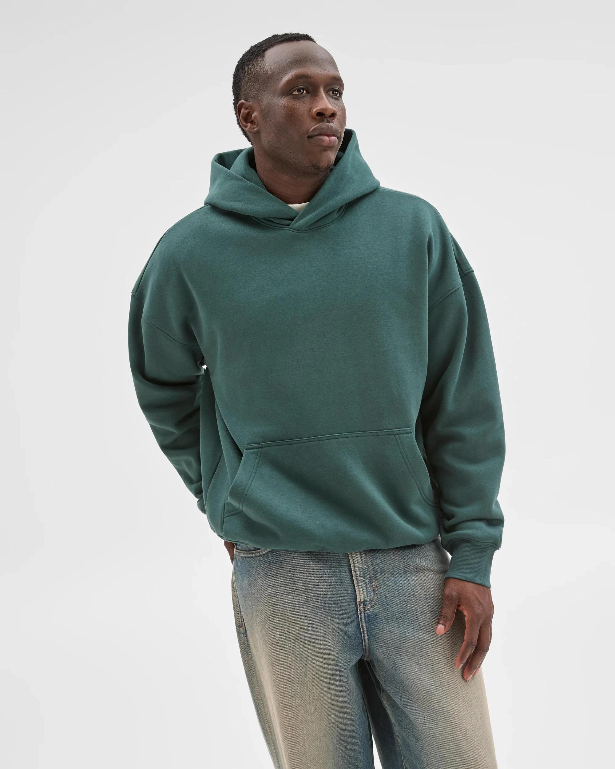 1 Commons Australian Cotton Blend Heavyweight Oversized Hoodie DARK FOREST, 1 of 7