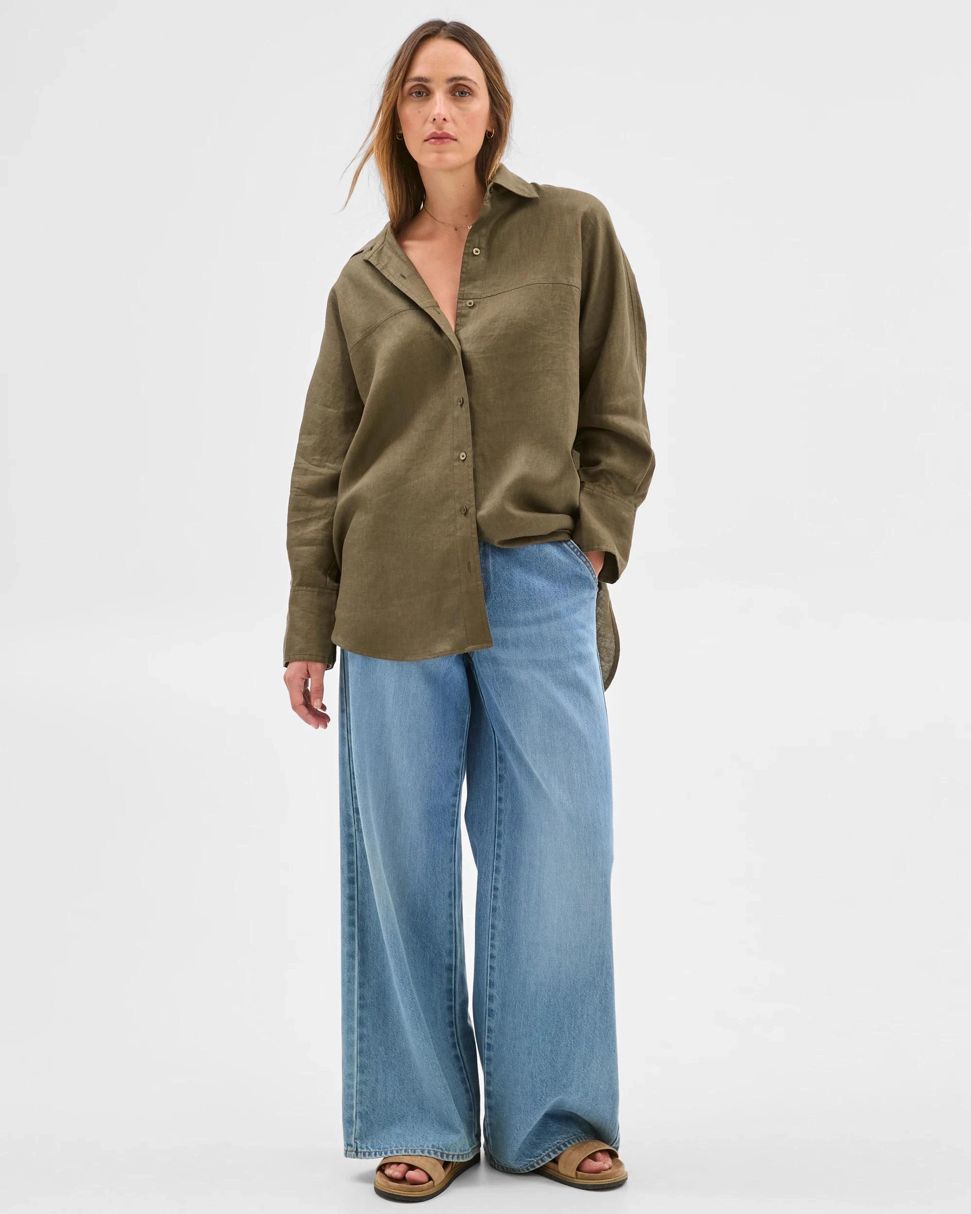 2 Target European Linen Long Sleeve Shirt WILLOW, 2 of 6