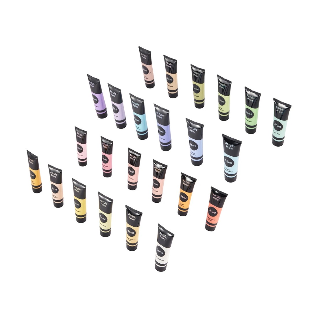 3 24 Pack Acrylic Paint Set - Pastel Colours, 3 of 9