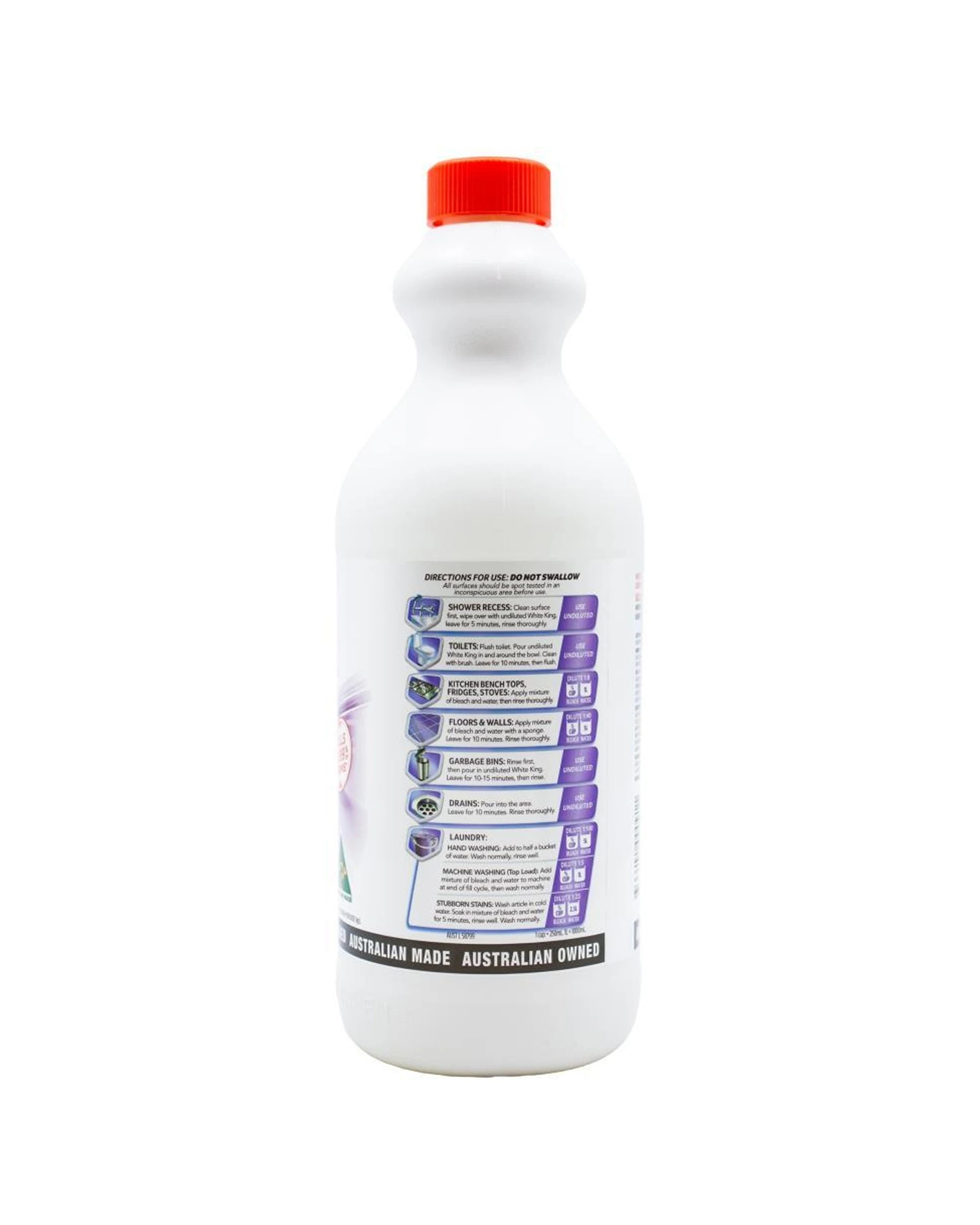 3 White King 6PK Premium Bleach All Purpose Cleaner 1.25L - White, 3 of 3