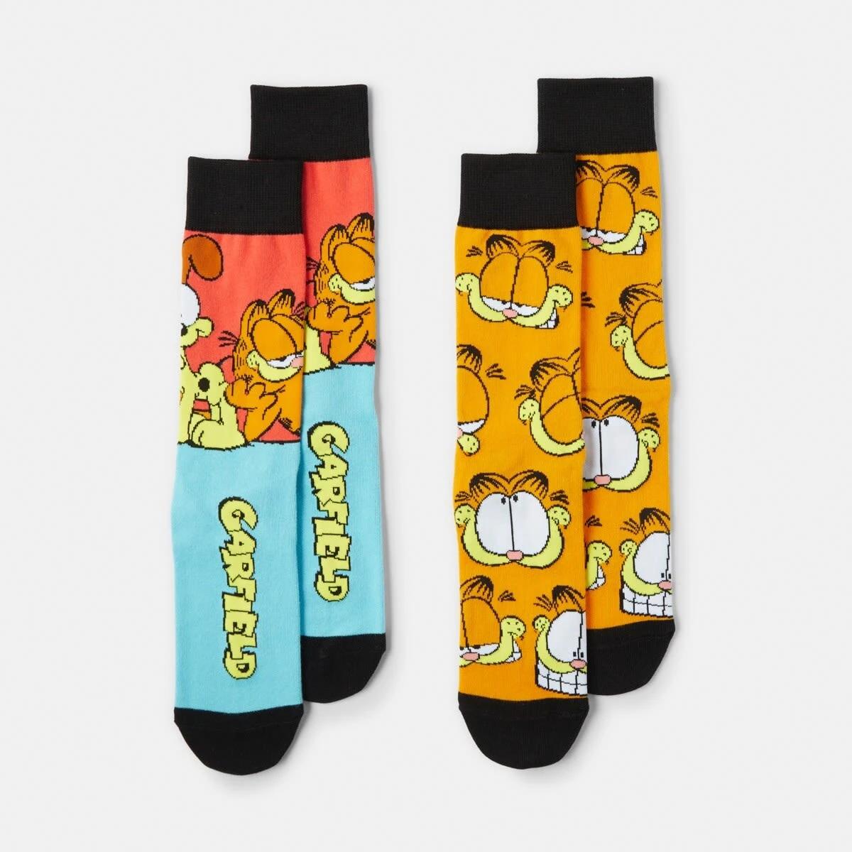 1 2 Pack License Socks Garfield, 1 of 3