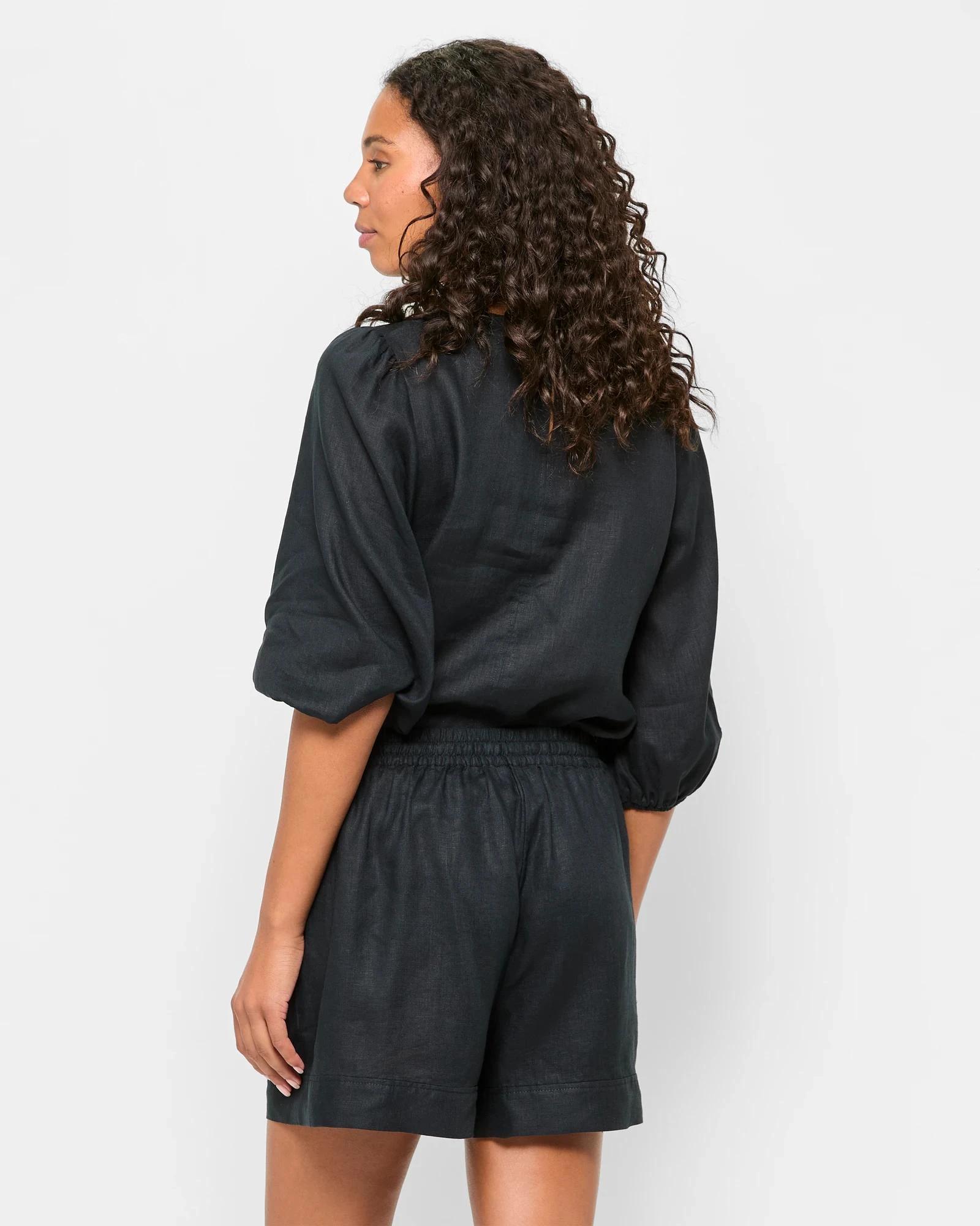 4 Target European Linen Shorts BLACK, 4 of 5