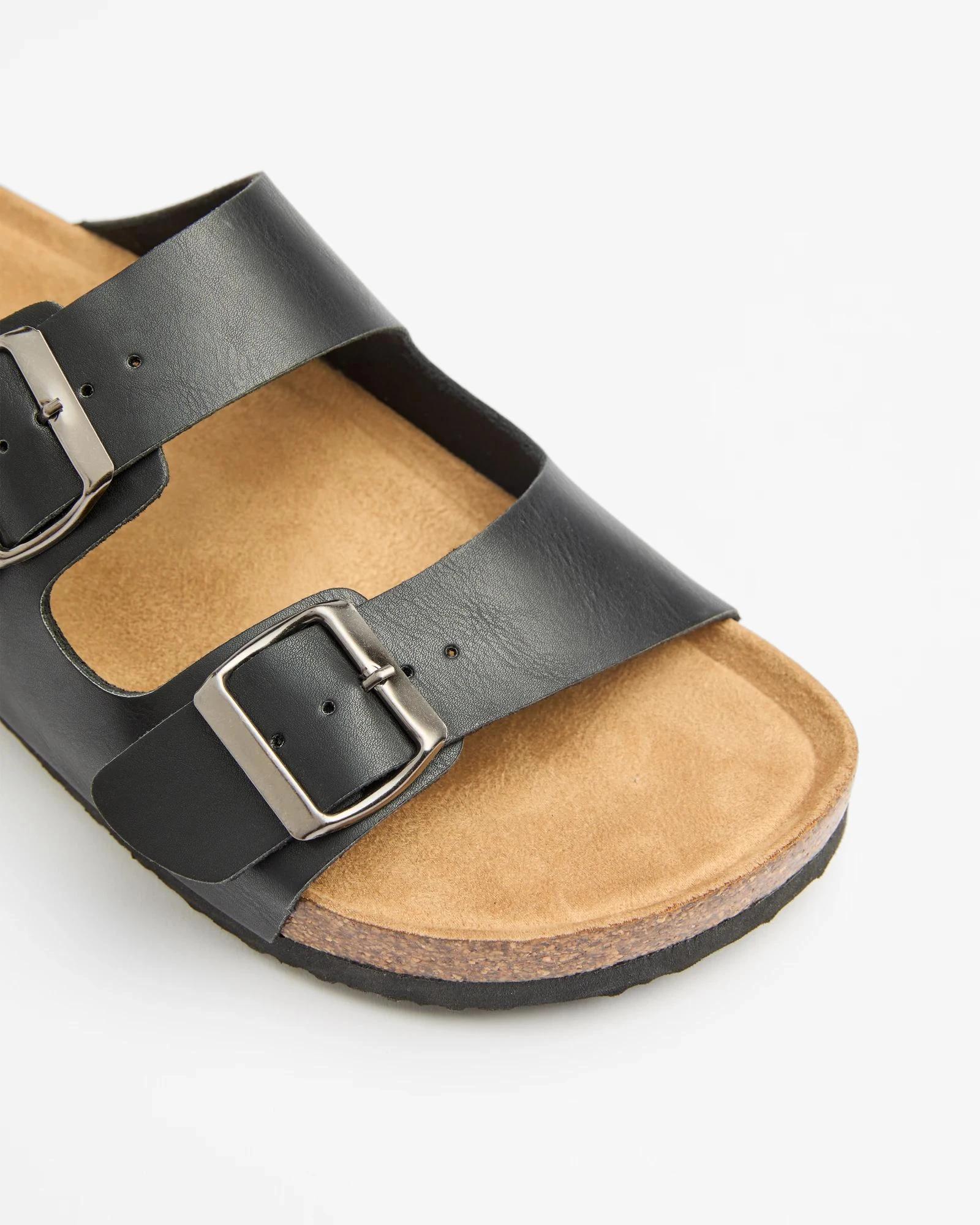 2 Target Man Mens Smooth Moulded Cork Sandal - Solomon BLACK, 2 of 3