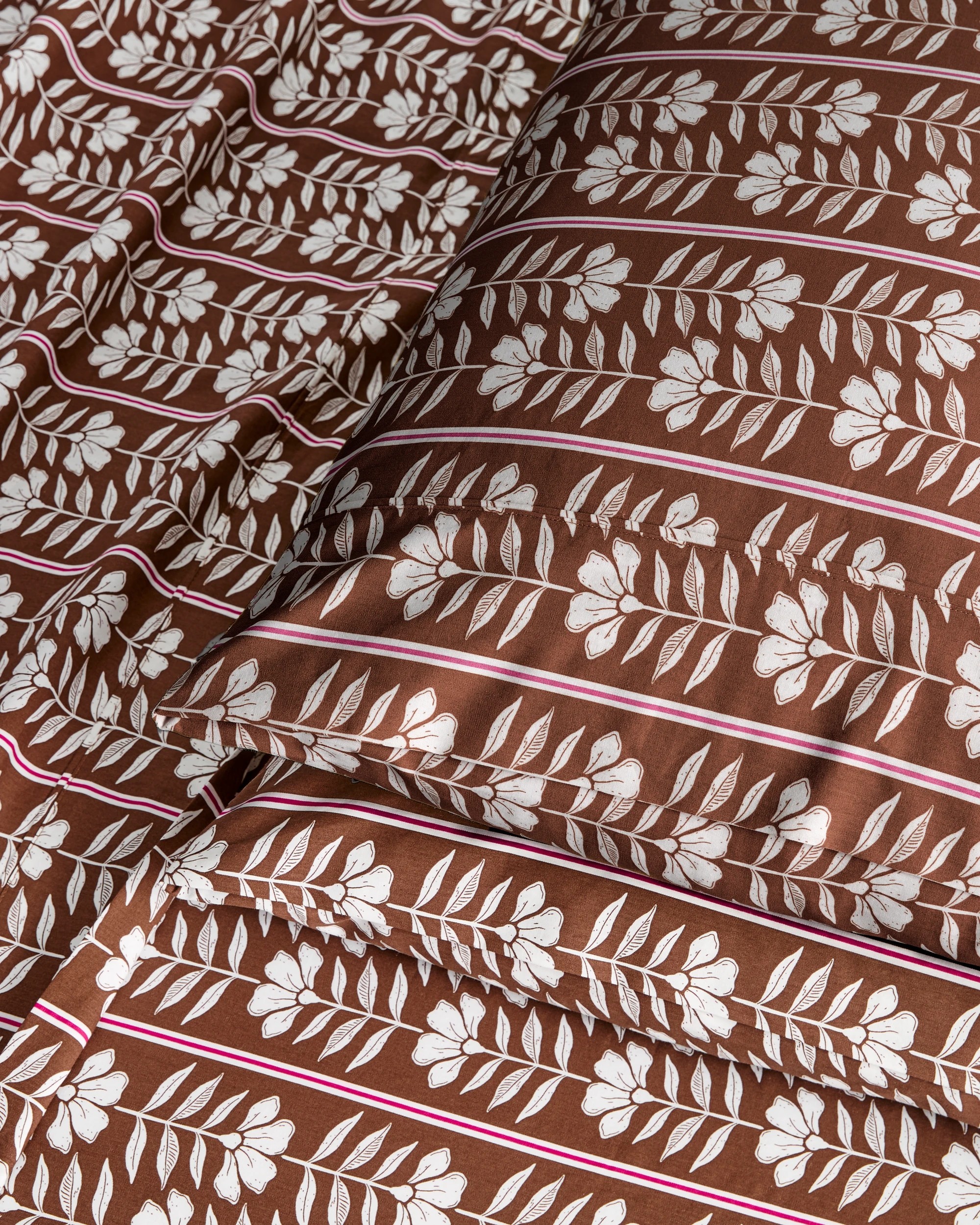 2 Target Botanica Printed Australian Cotton Sheet Set - Queen Bed - Brown, 2 of 3