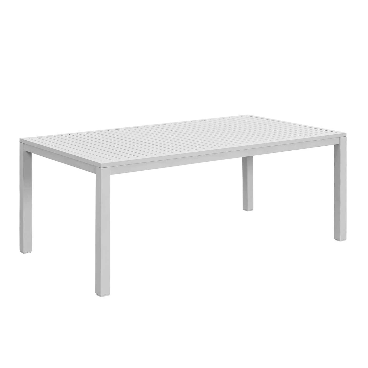 10 Moda Living La Perouse 7-Piece White Aluminium Outdoor Dining Set - Light Beige Cushion - White, 10 of 10