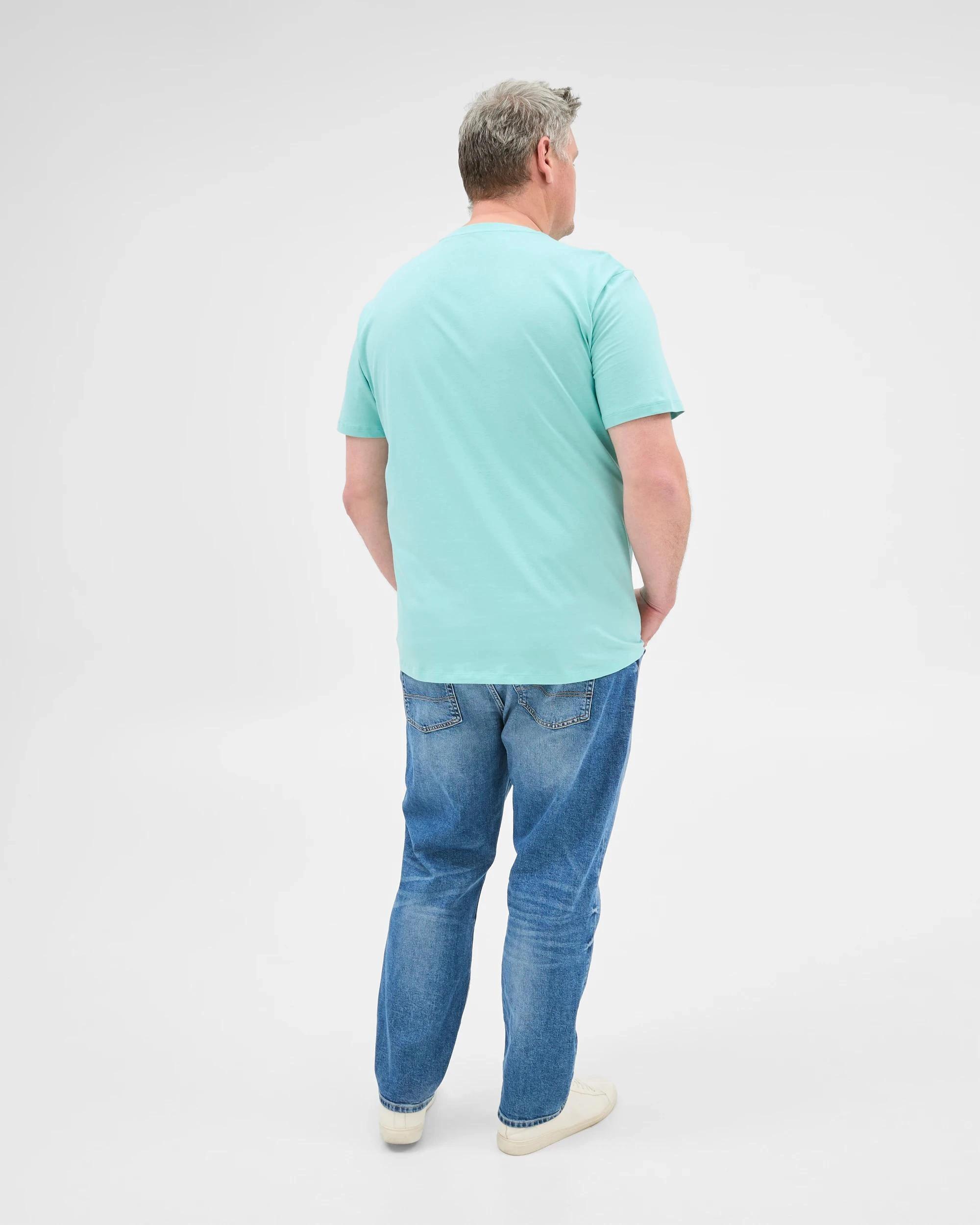 4 Target Man Plus Plus Size Australian Cotton Crew T-Shirt AQUA, 4 of 5