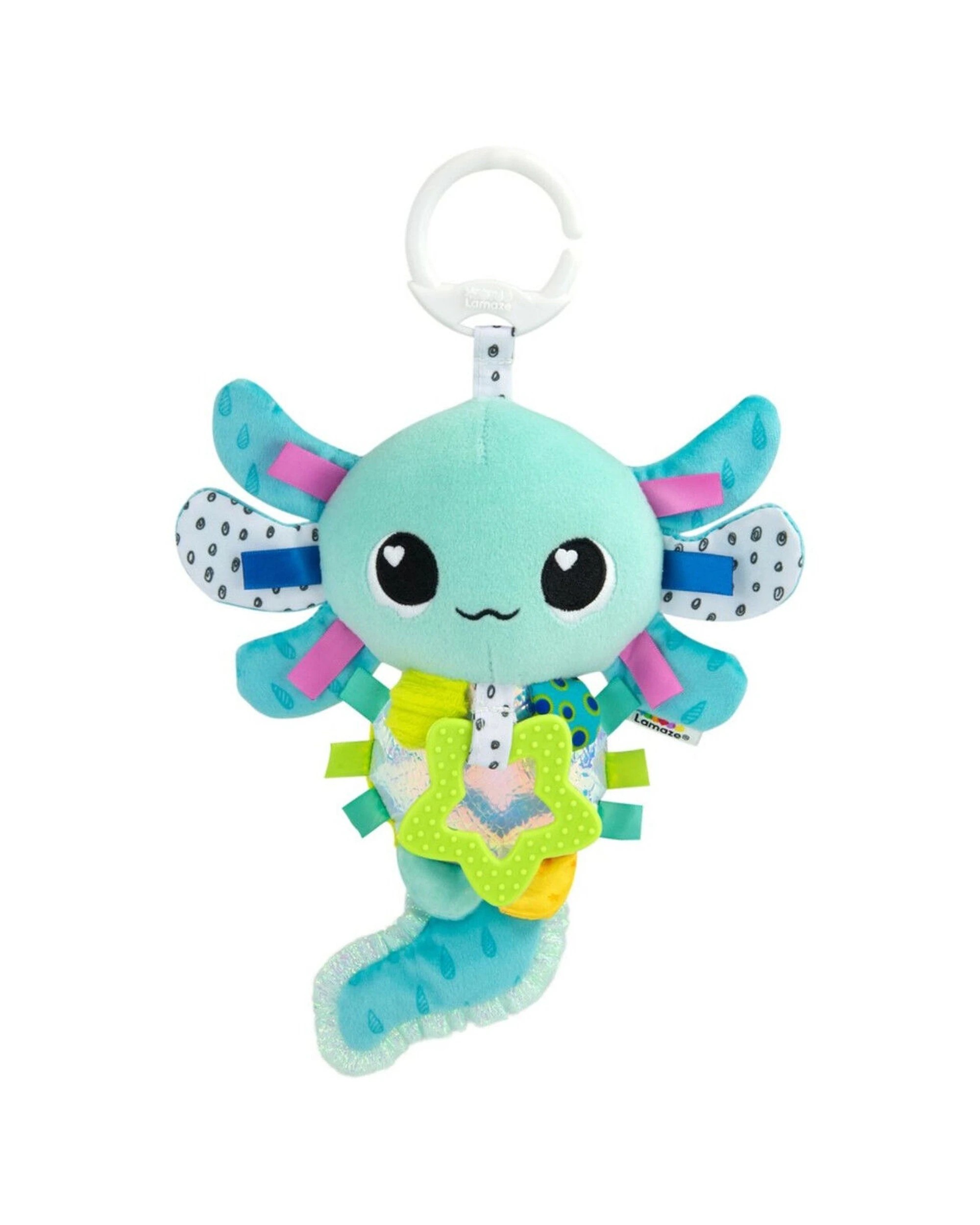 2 Lamaze Alise The Axolotl Clip & Go Kids Toy Sensory Textures Travel Clip Developmental Play - Multi, 2 of 8