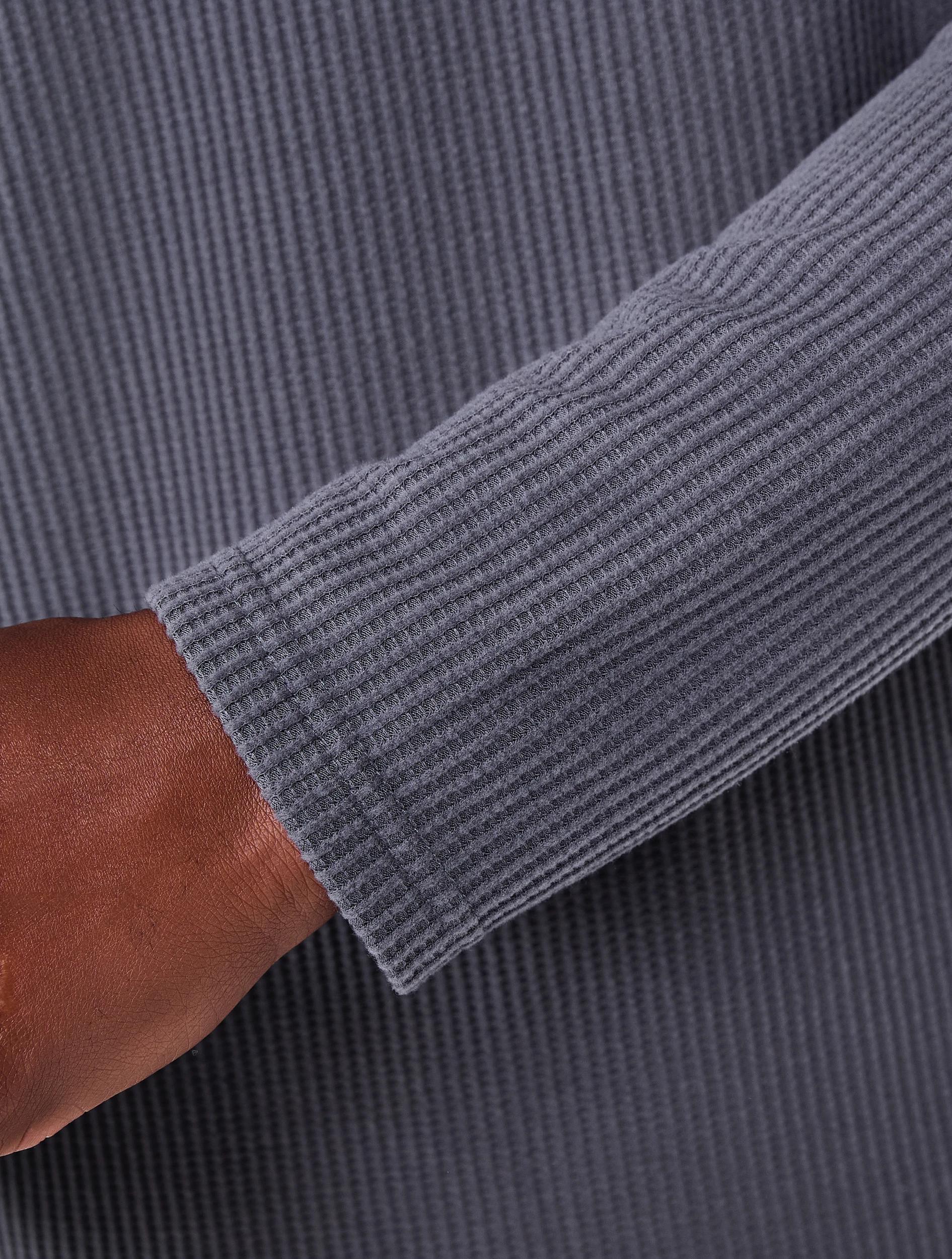 6 Long Sleeve Waffle Top Blu Ombre, 6 of 7