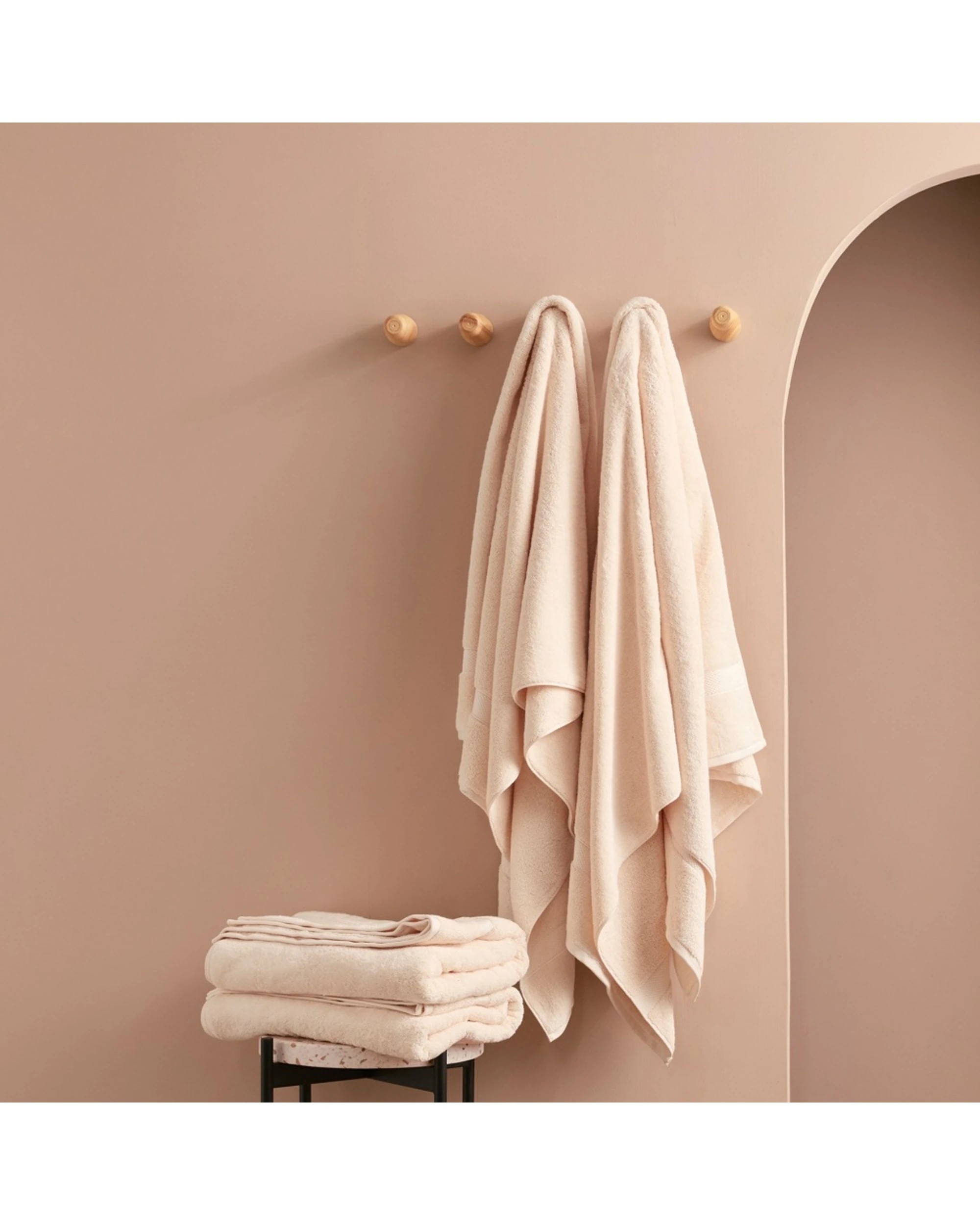 3 Bedding co 4pc Egyptian Cotton Luxury Bath Sheet Set Ultra Soft Dusty - Pink, 3 of 4