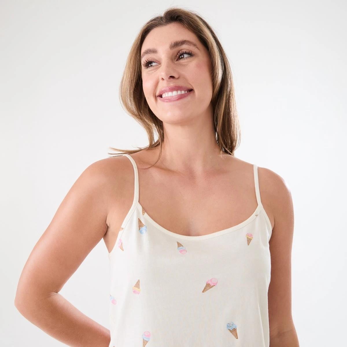 4 Cami and Shorts Pyjama Set ICECREAMS WHISPER WHITE, 4 of 6